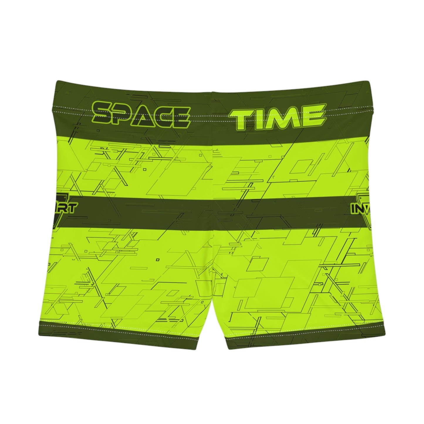 Cyber Plasma Green Fitness Shorts