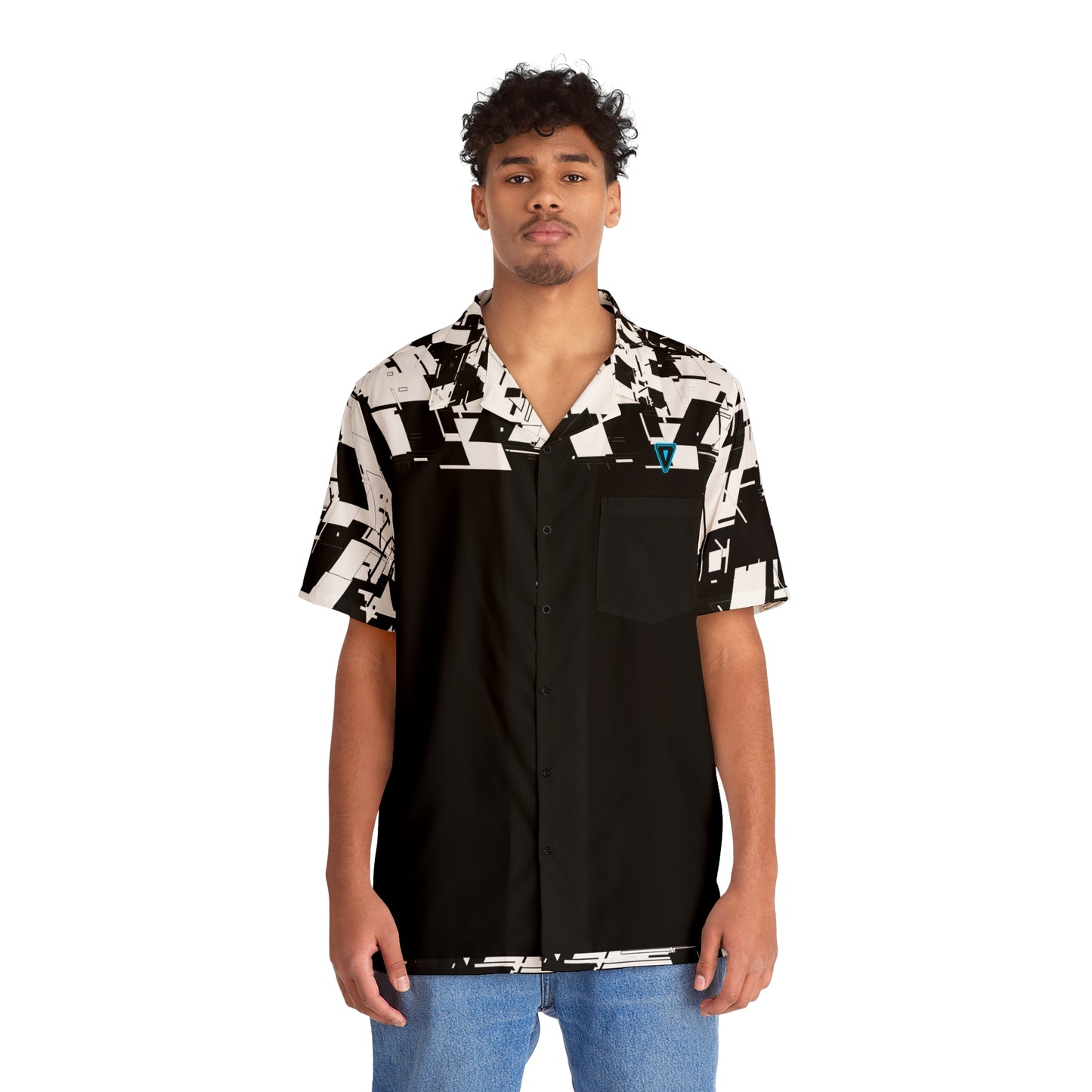 Black Cyber Button Up