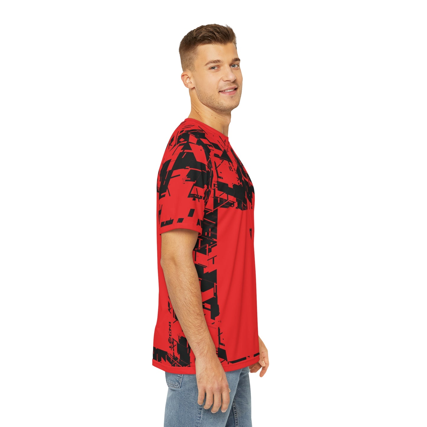Men's Cyber Line Red T Shirt