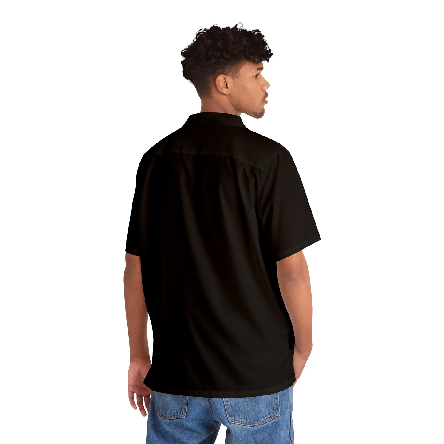 Black Cyber Button Up Shirt