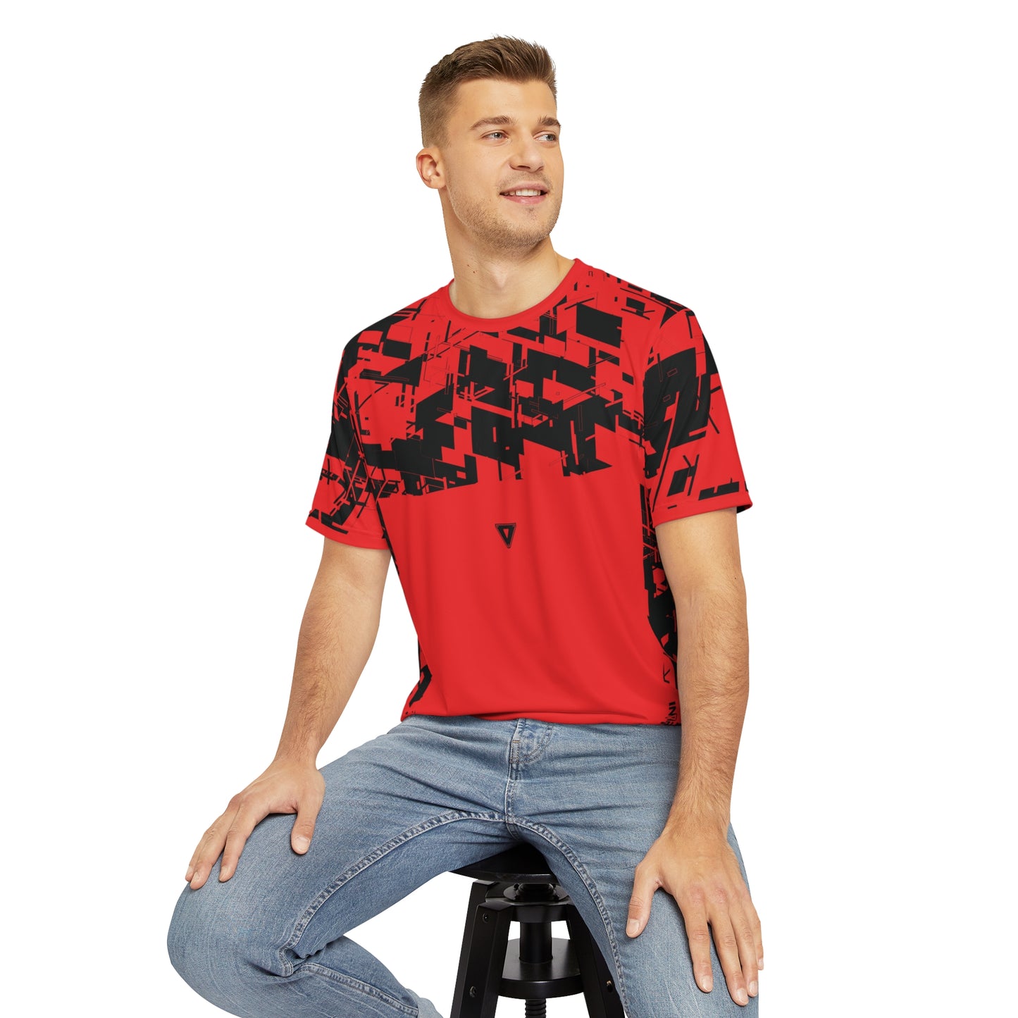 Men's Cyber Line Red T Shirt