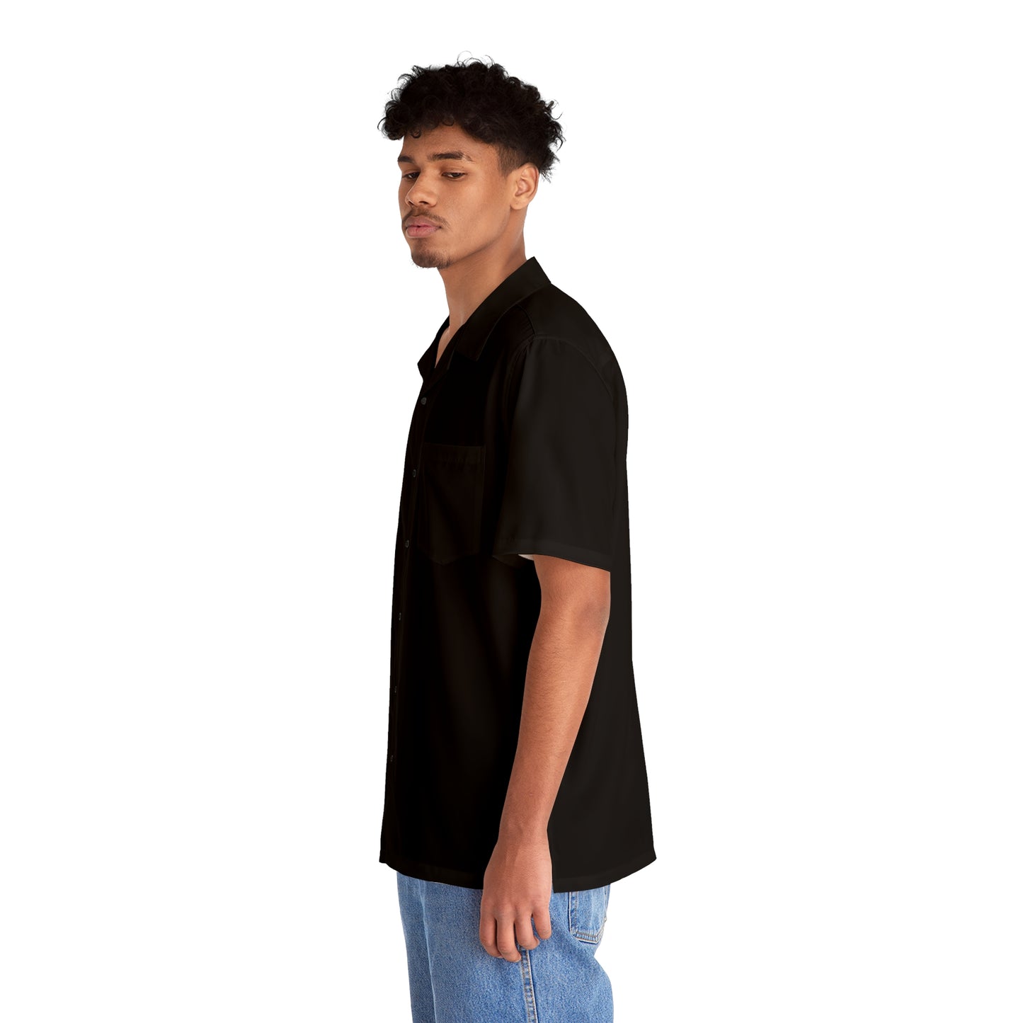 Black Cyber Button Up Shirt