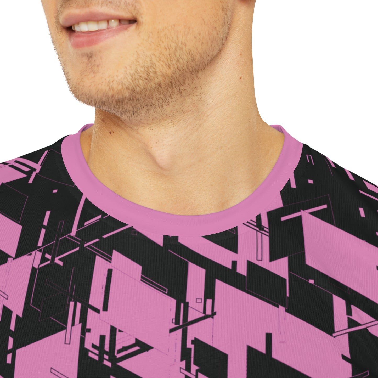 Men's Cyber Line Pink T Shirt V2