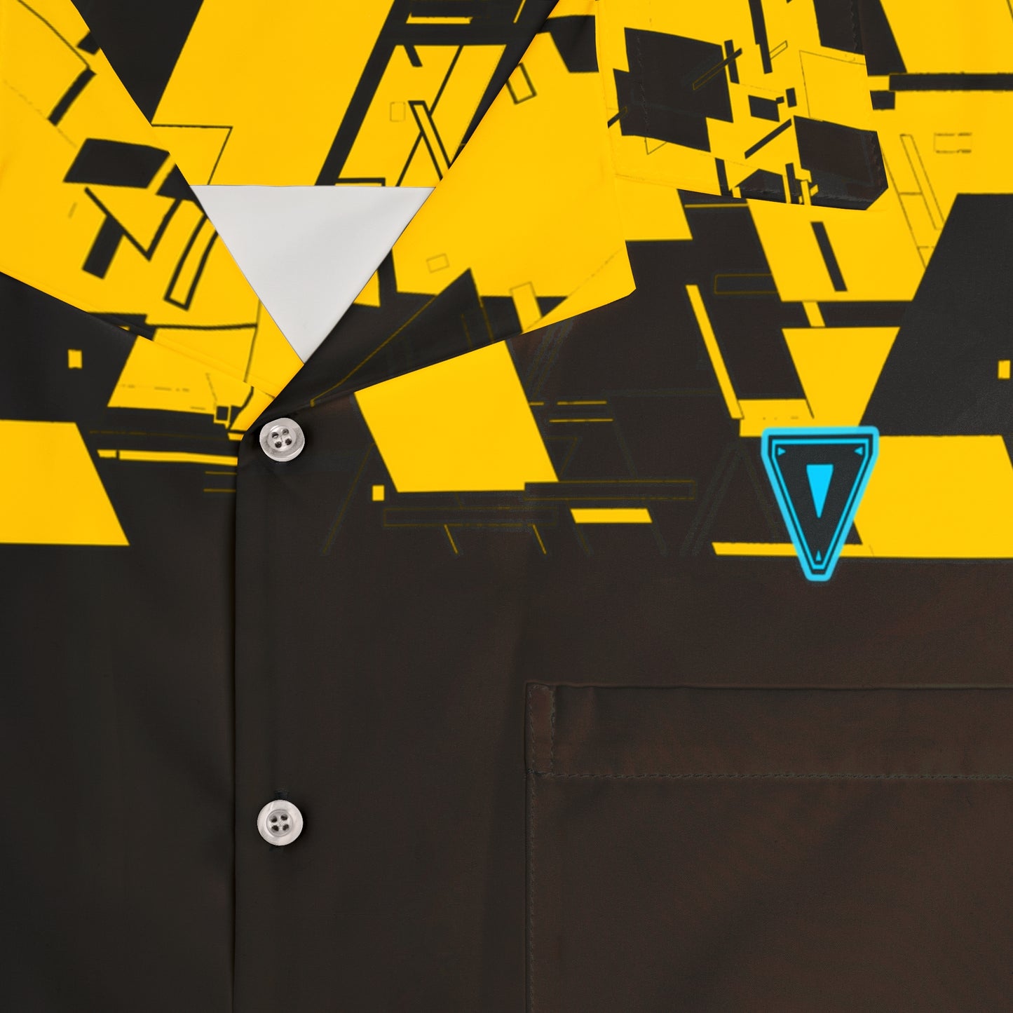 Yellow Cyber Button Up Shirt