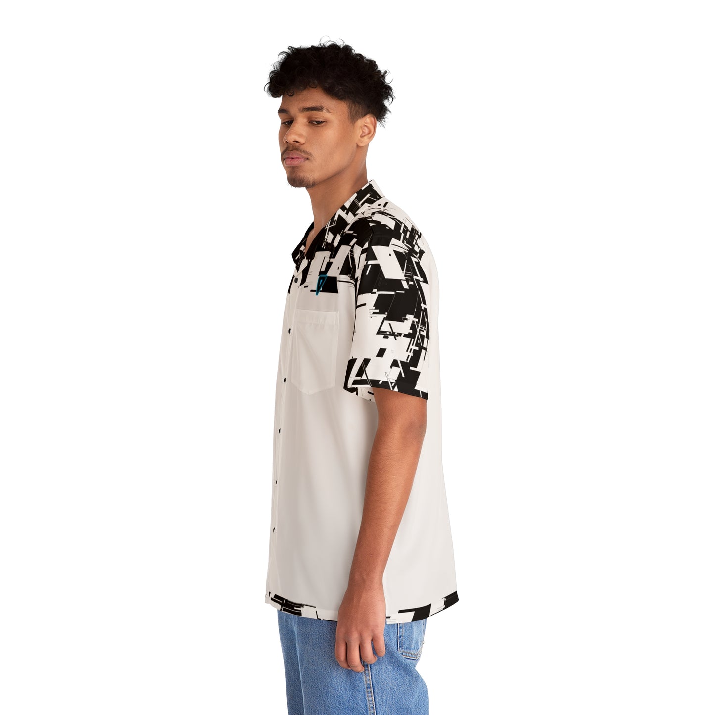 White Cyber Button Up