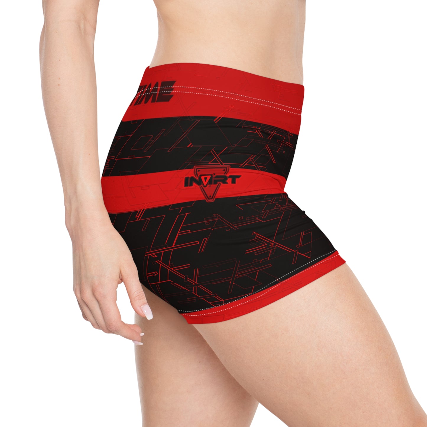 Cyber Red Fitness Shorts V2