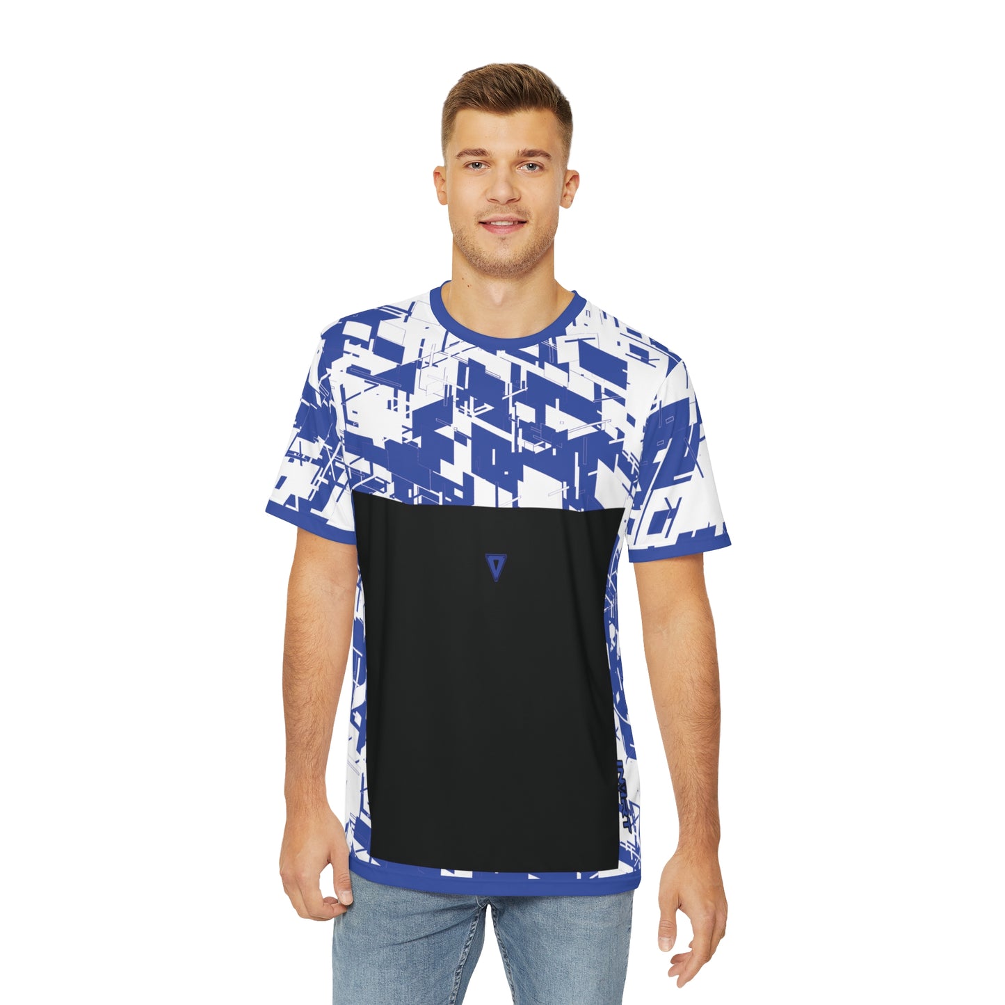 Men's Cyber Blue Line T Shirt V2