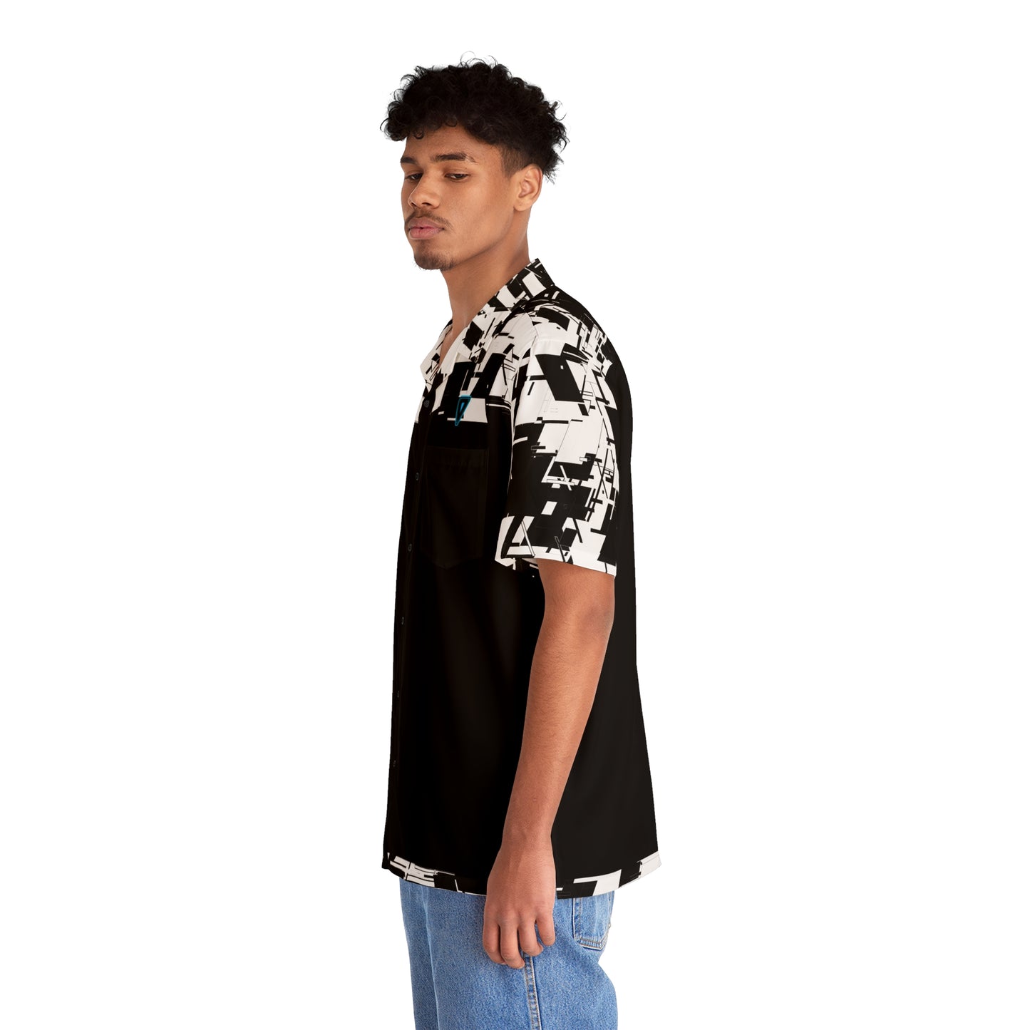 Black Cyber Button Up