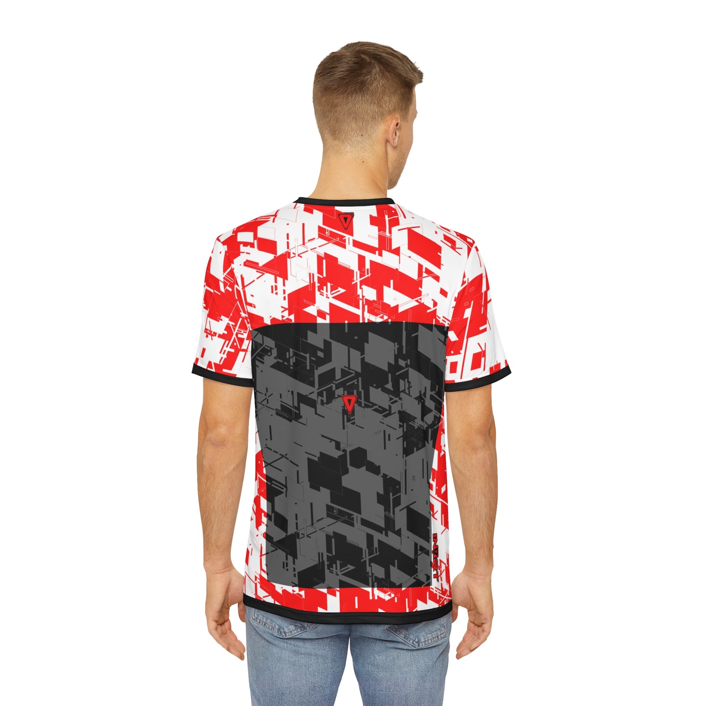 Men's Cyber Red Line T Shirt V3