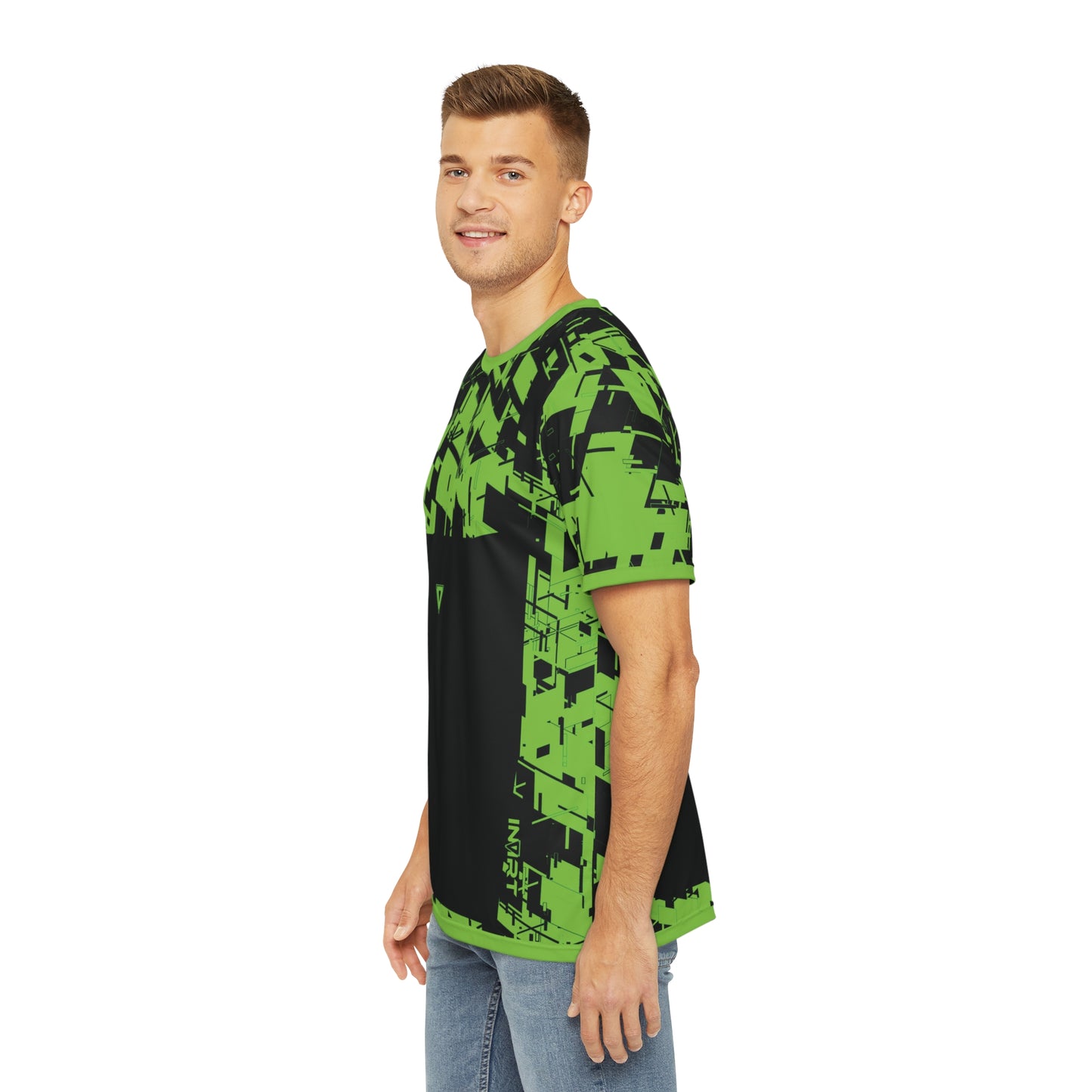 Men's Cyber Line Green T Shirt