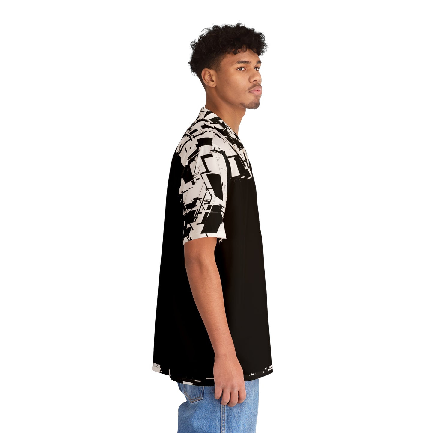Black Cyber Button Up