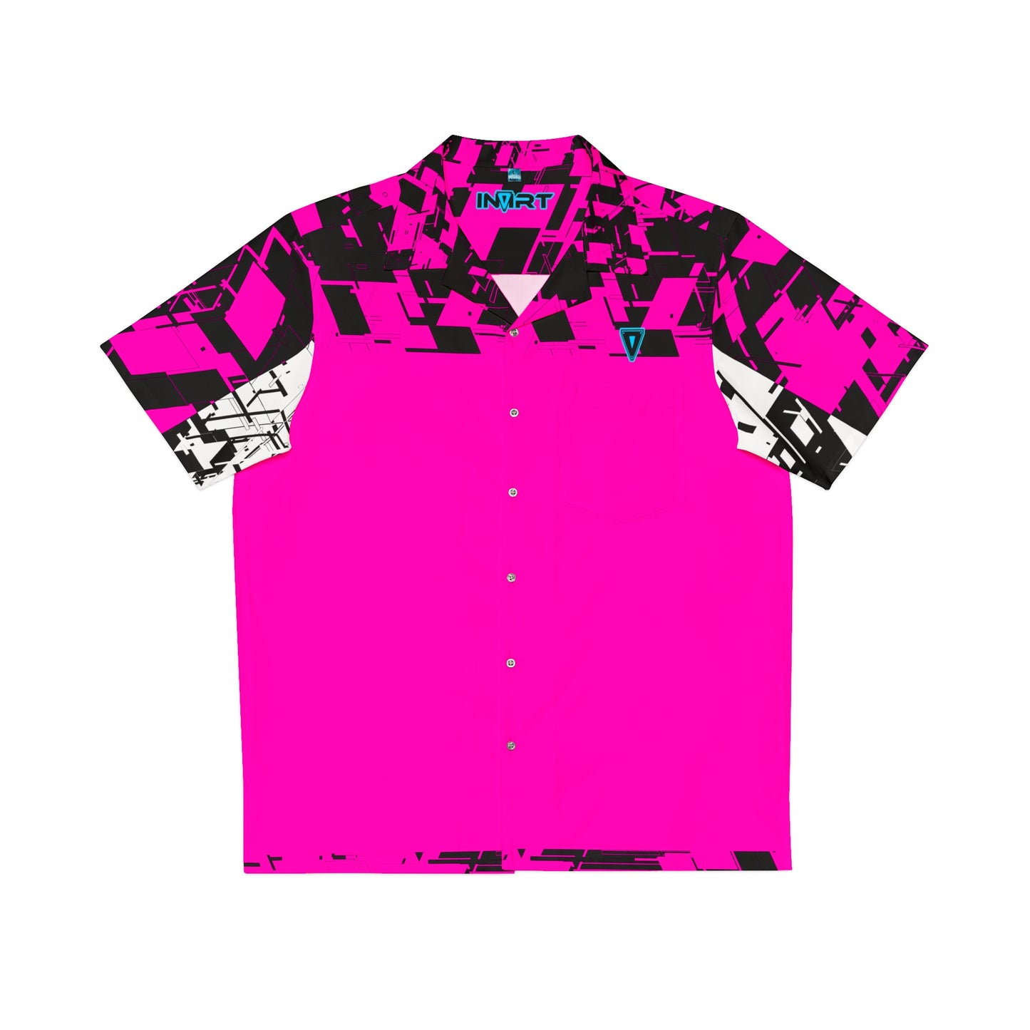 Hot Pink Cyber Button Up Shirt