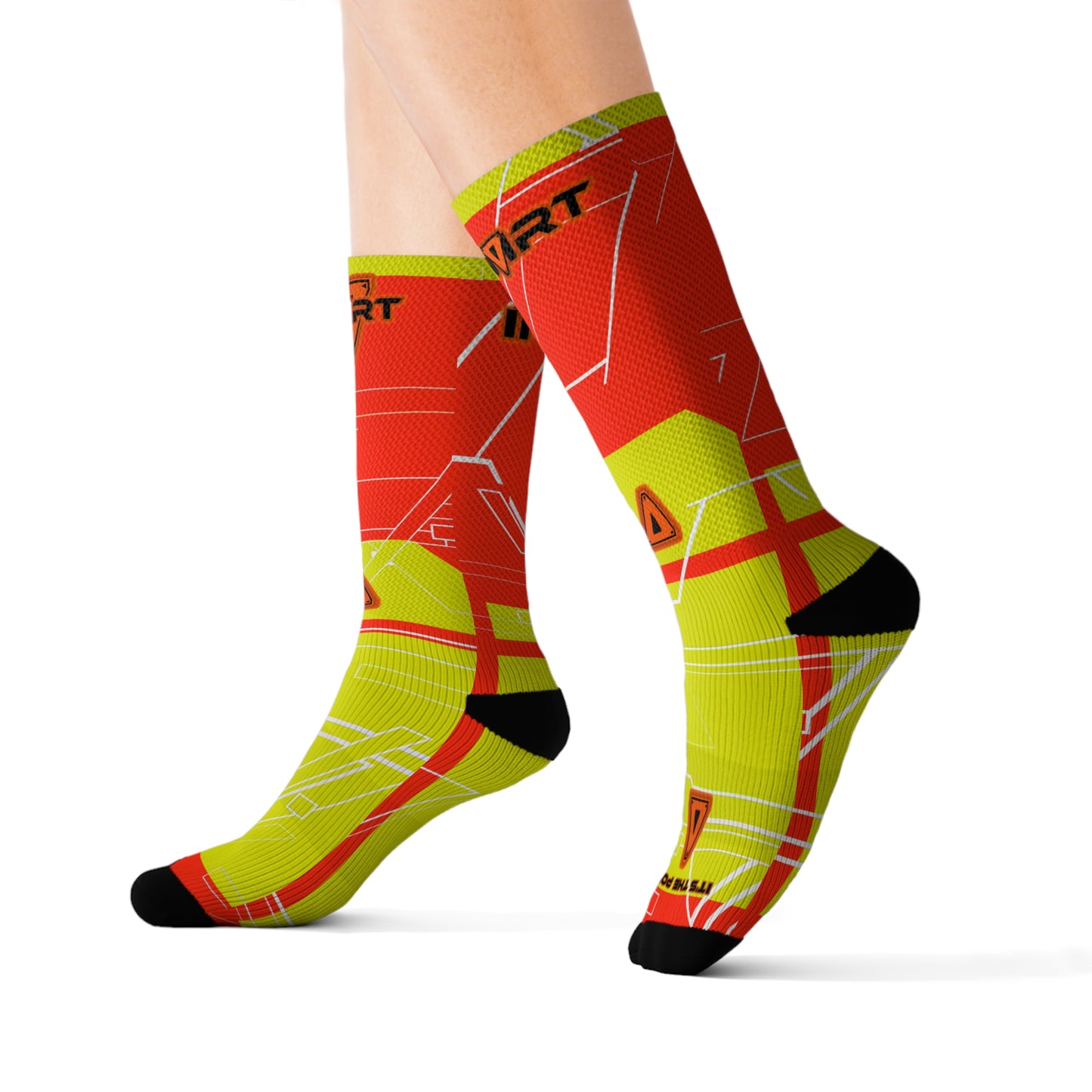 Cyber Orange Socks