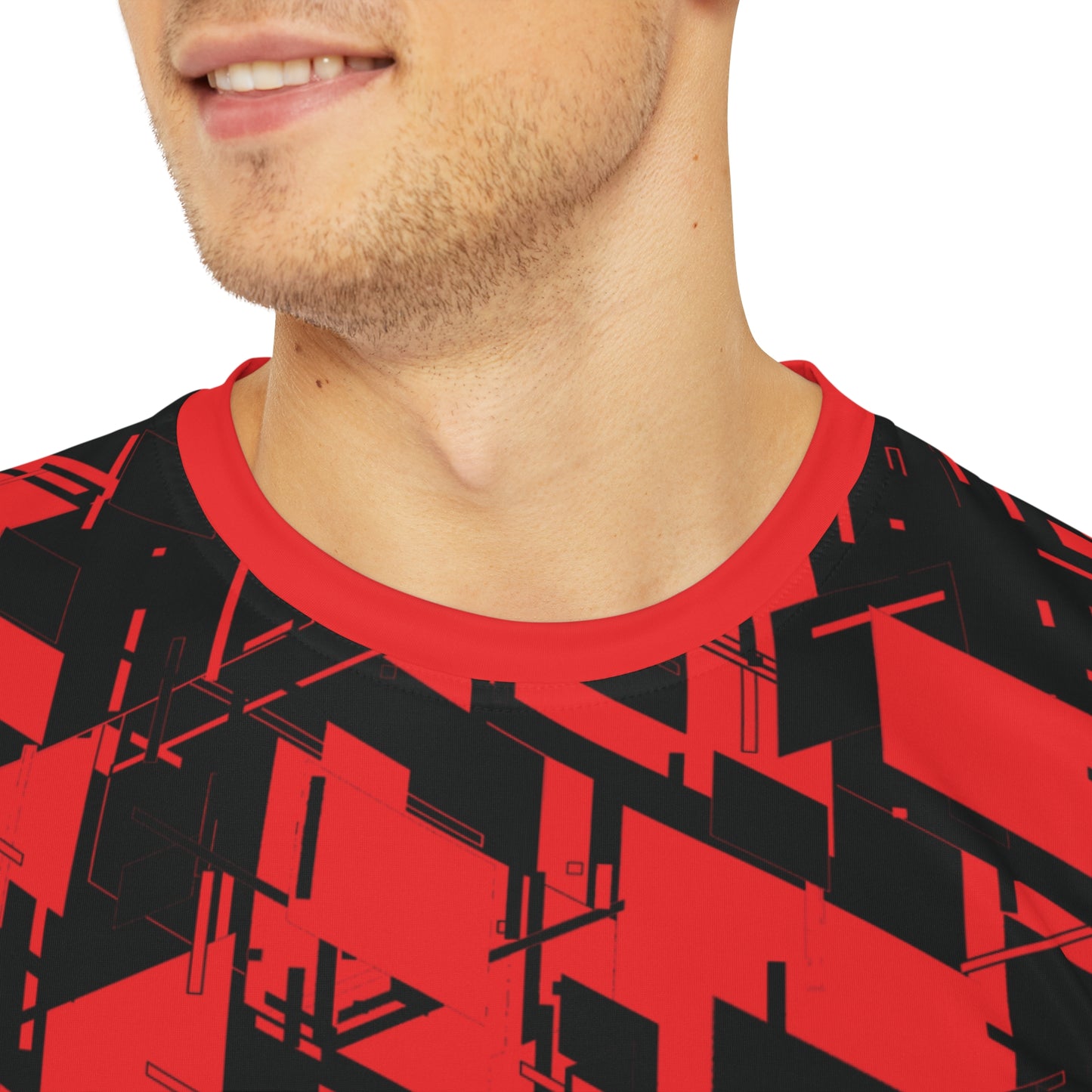 Men's Cyber Line Red T Shirt V2