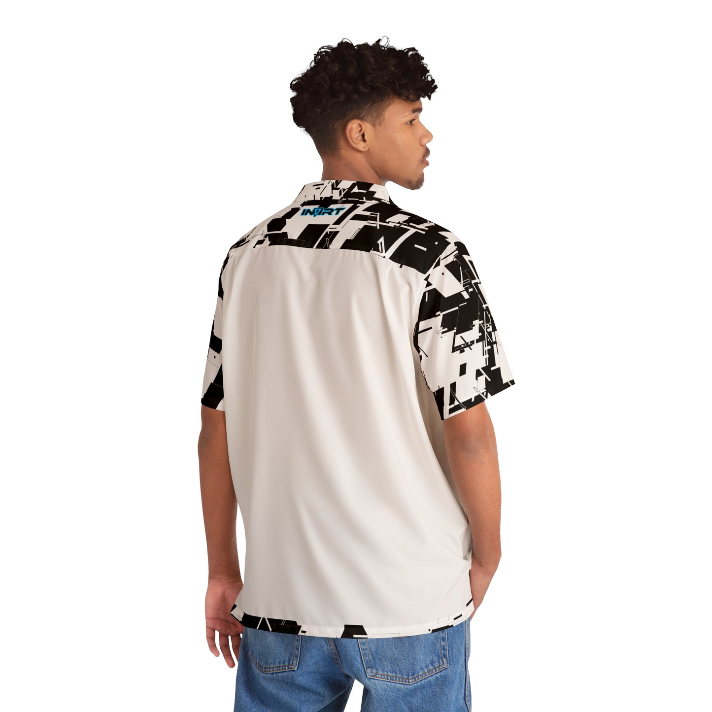 White Cyber Button Up