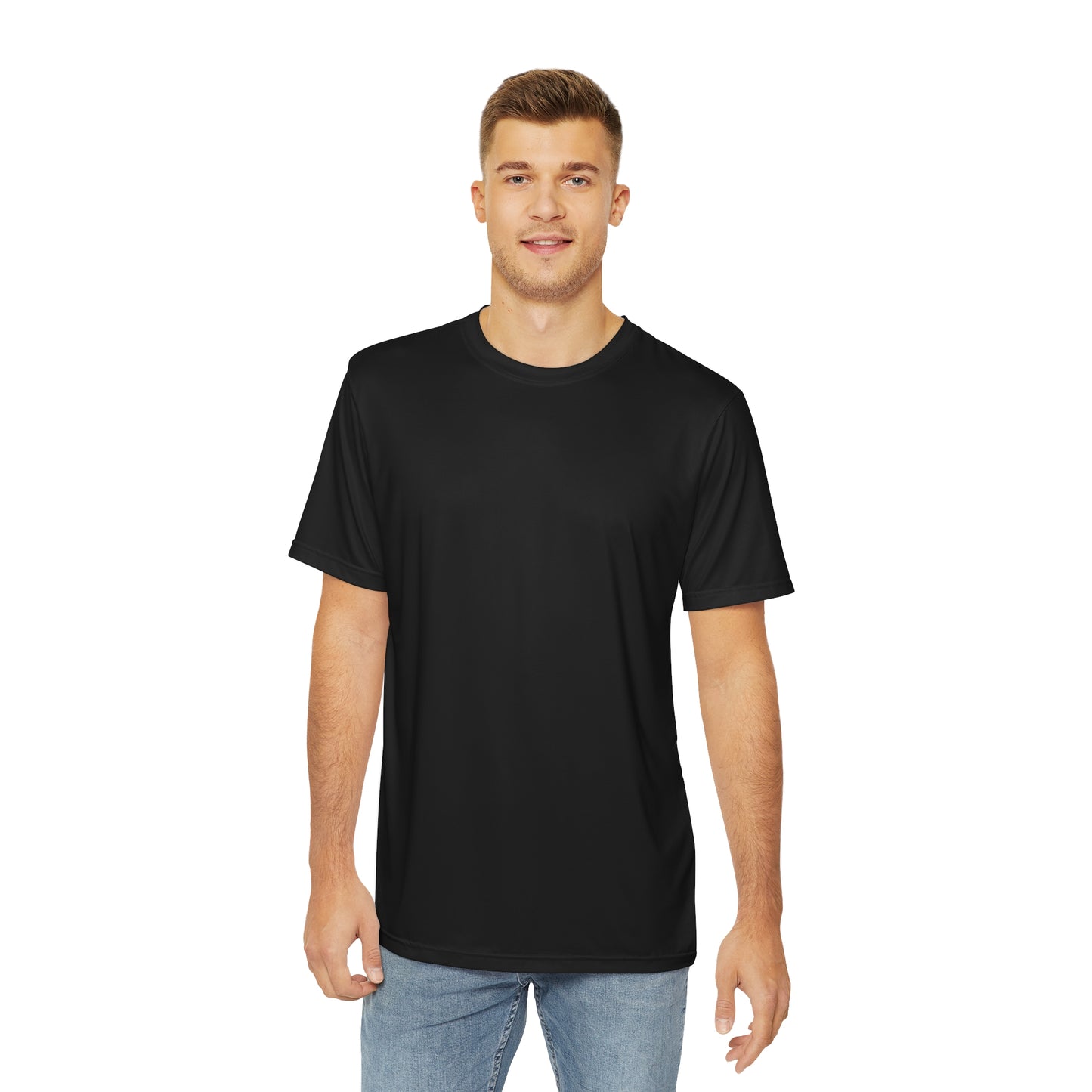 Men's Plain Cyber Black T Shirt