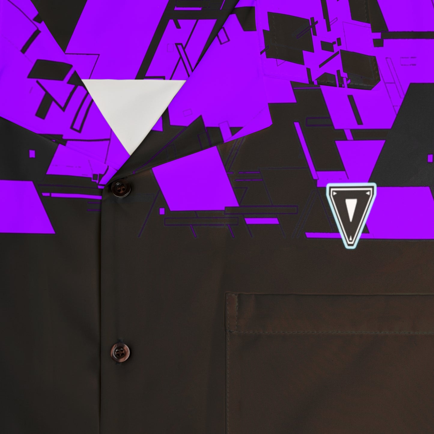 Purple Cyber Button Up Shirt V2