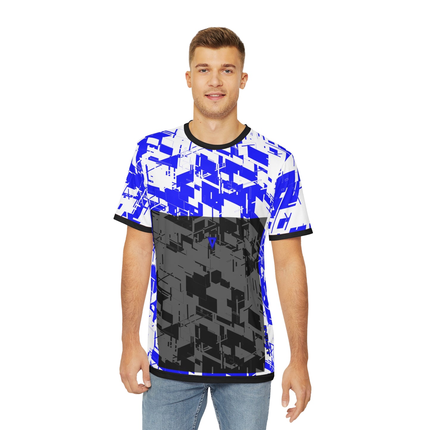 Men's Cyber Blue Line T Shirt V3