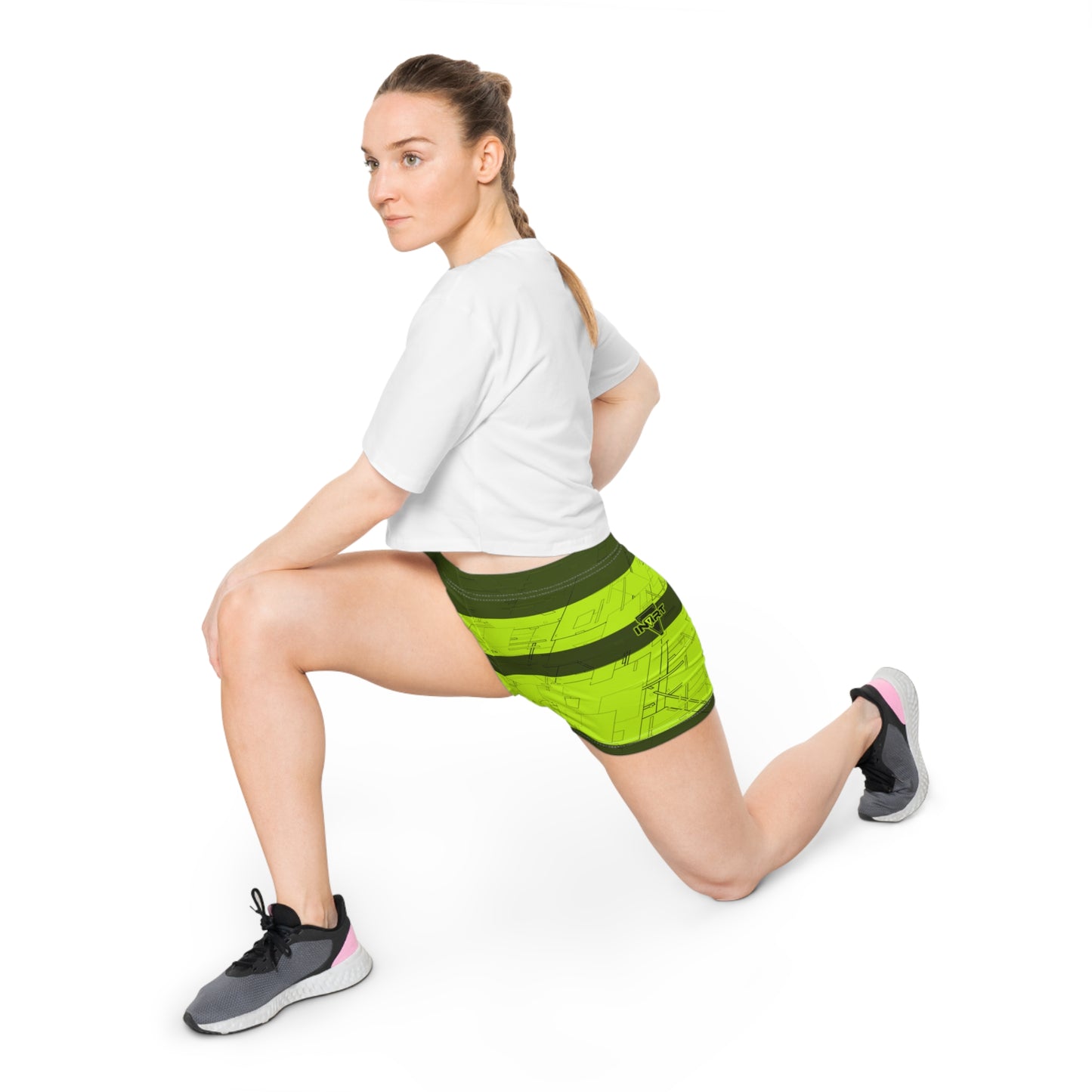 Cyber Plasma Green Fitness Shorts