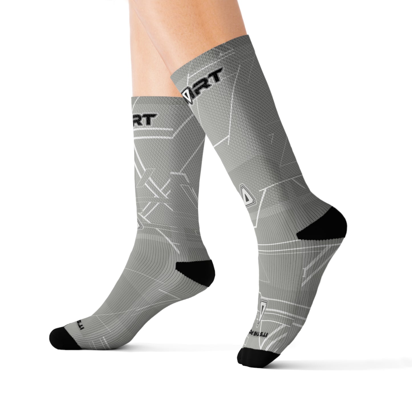 Cyber Neutral Grey Socks