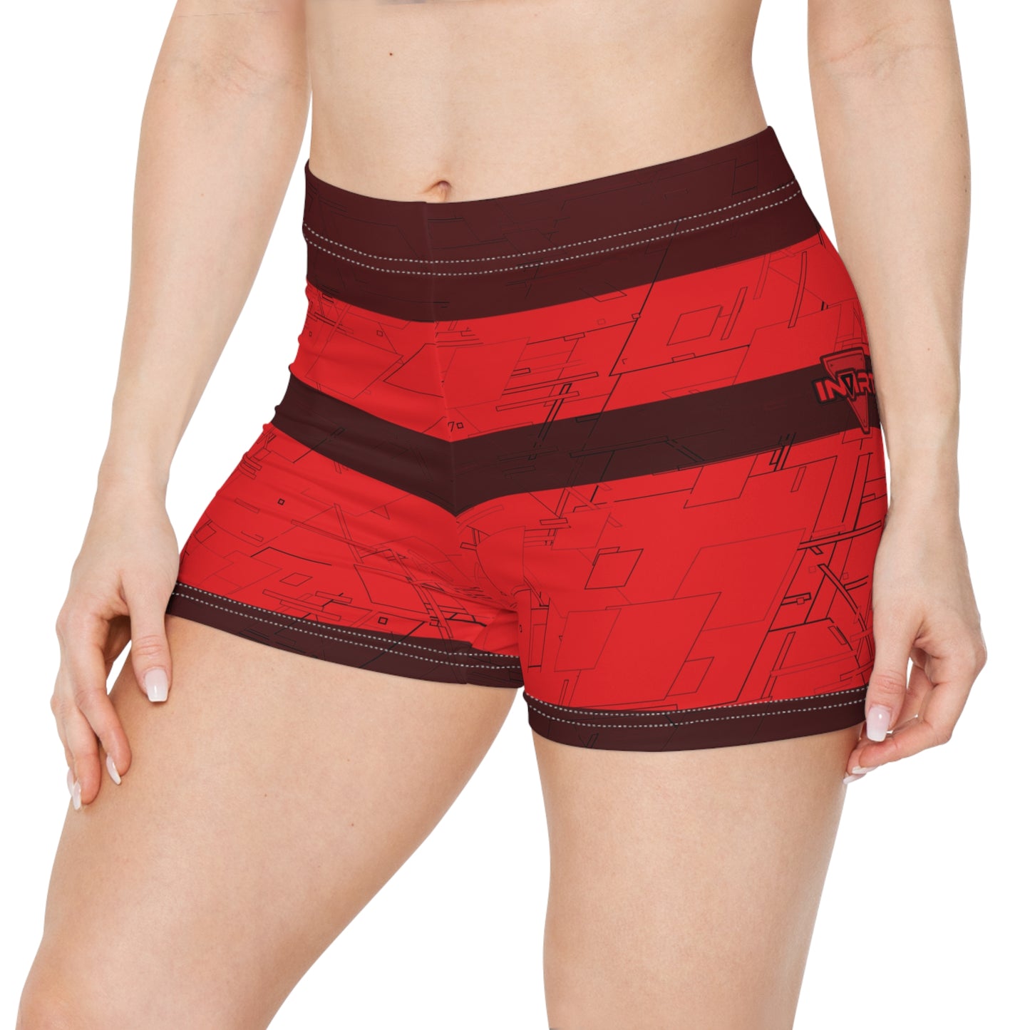 Cyber Red Fitness Shorts