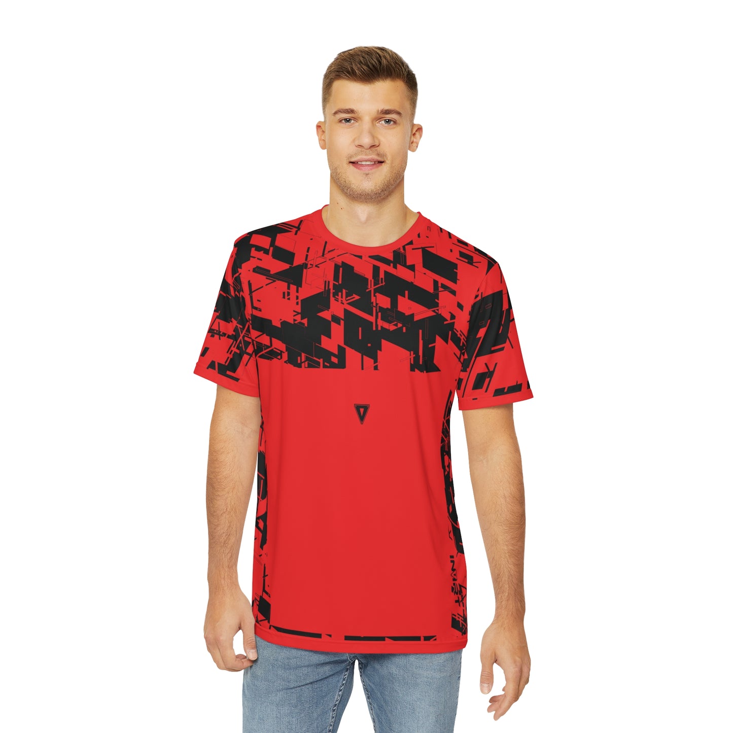 Men's Cyber Line Red T Shirt
