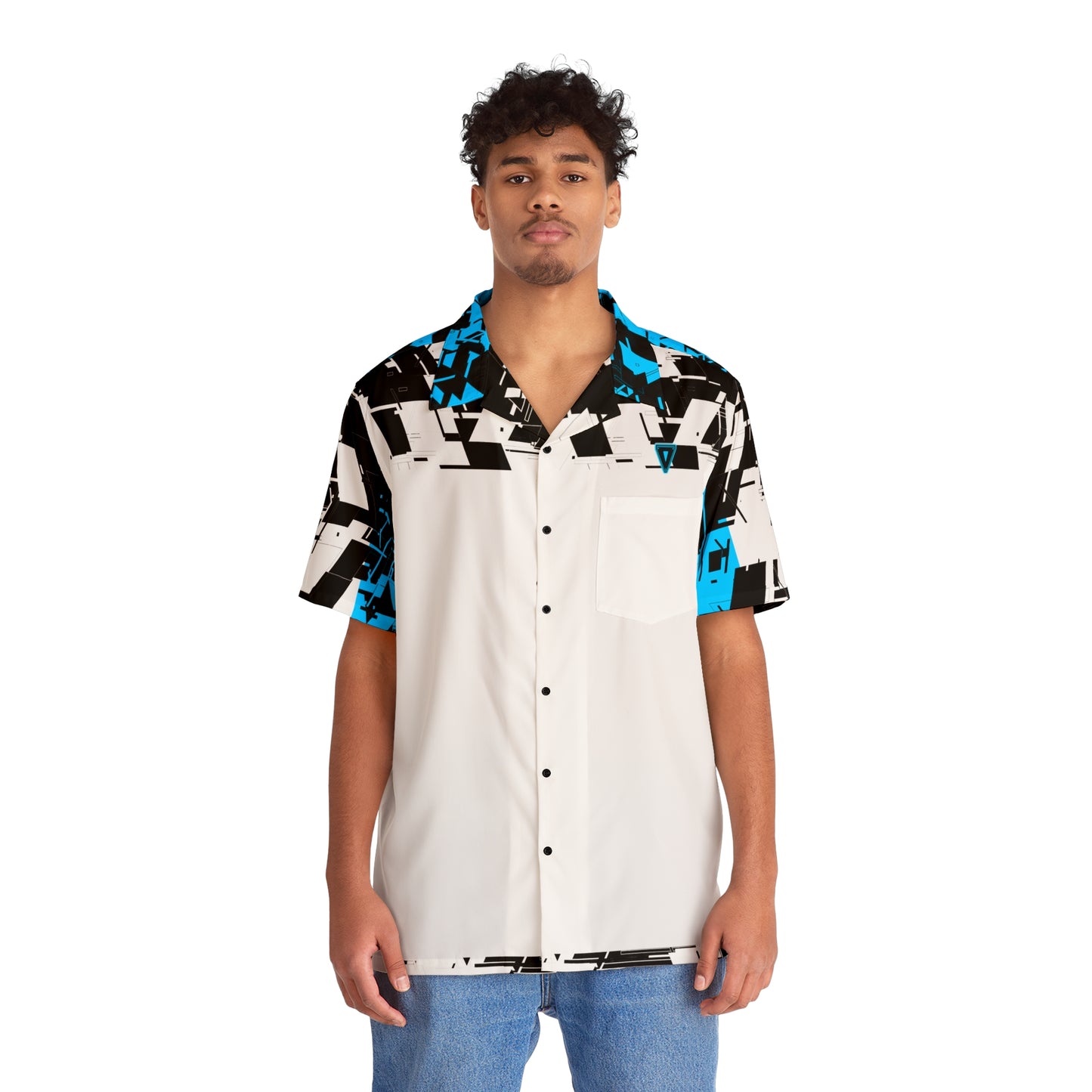 White Cyber Button Up V2