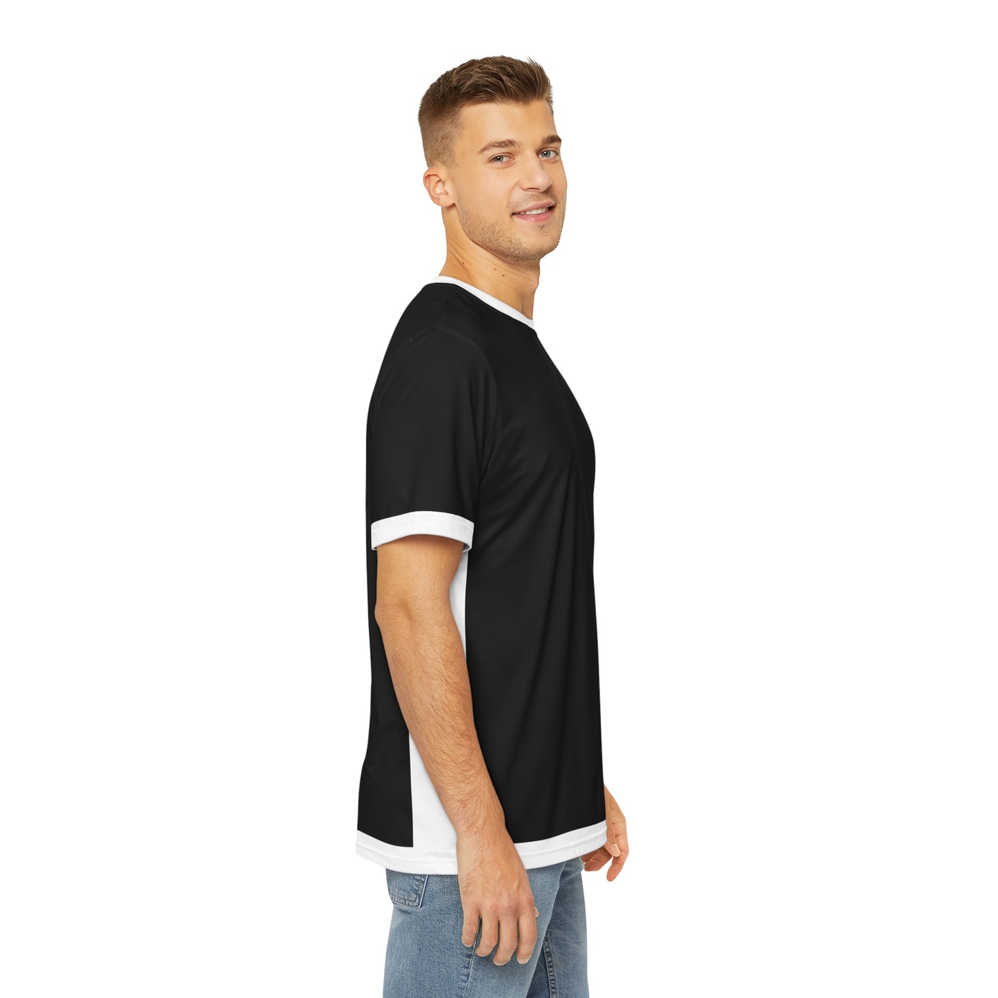 Men's Plain Cyber Black Line T Shirt V2