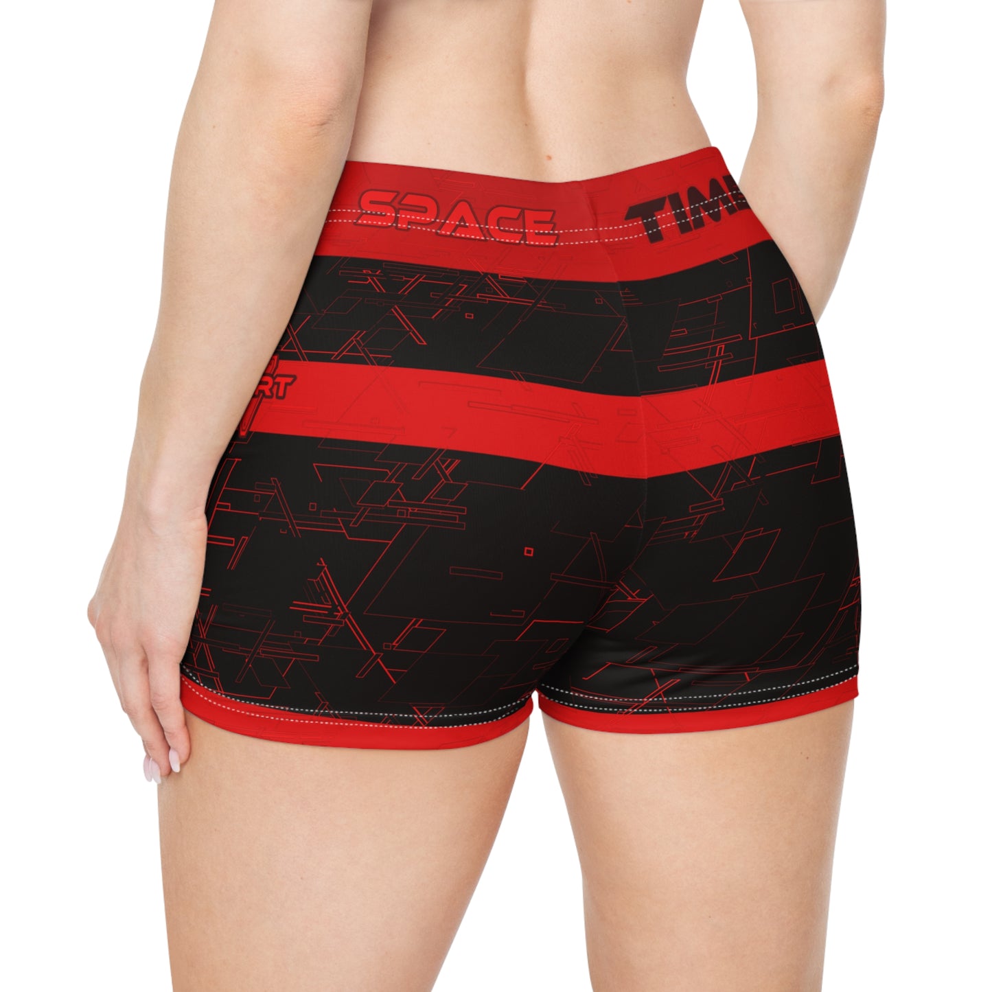 Cyber Red Fitness Shorts V2