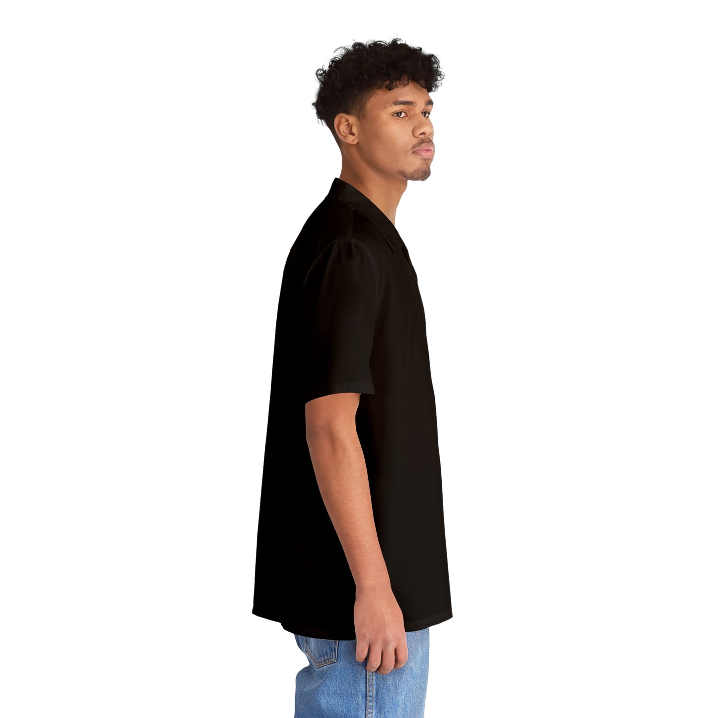 Black Cyber Button Up Shirt