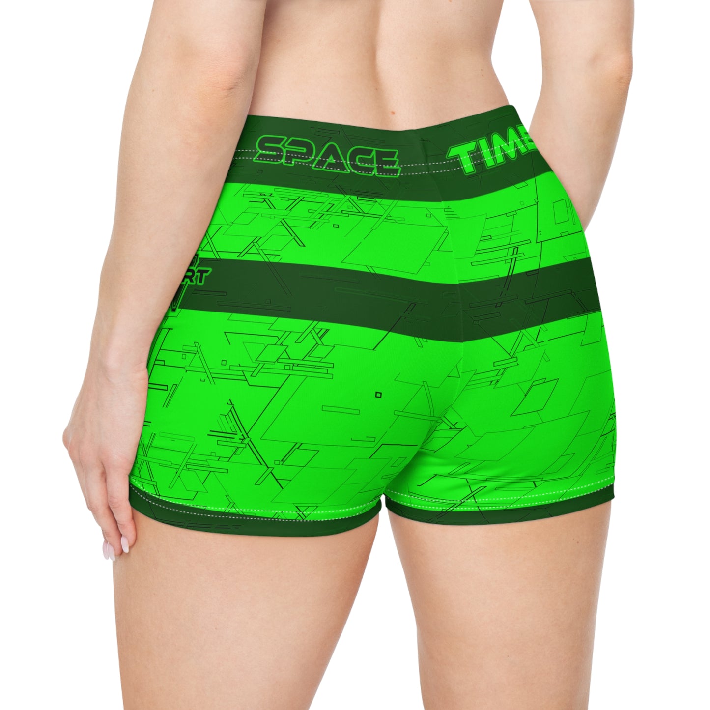 Cyber Green Fitness Shorts