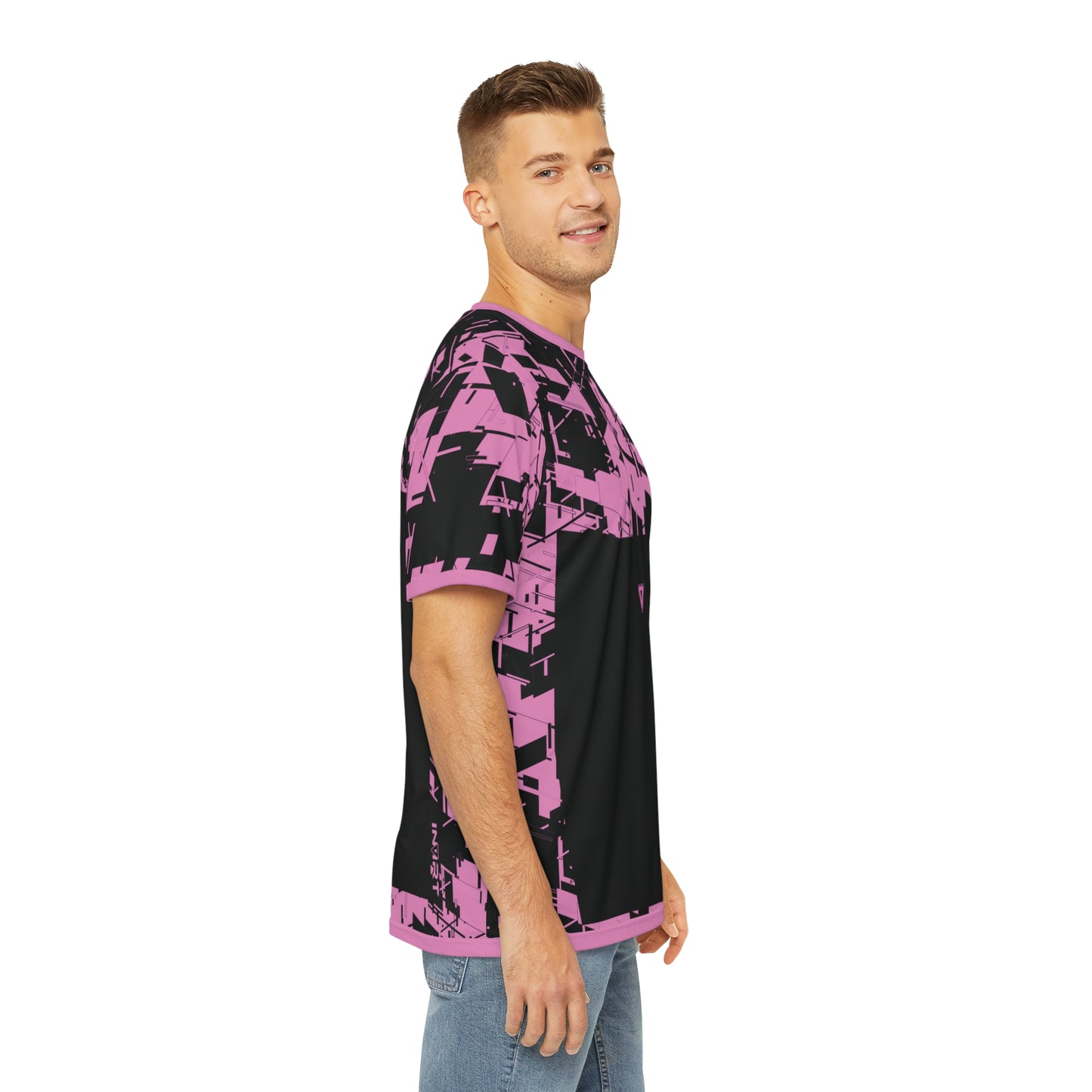 Men's Cyber Line Pink T Shirt V2
