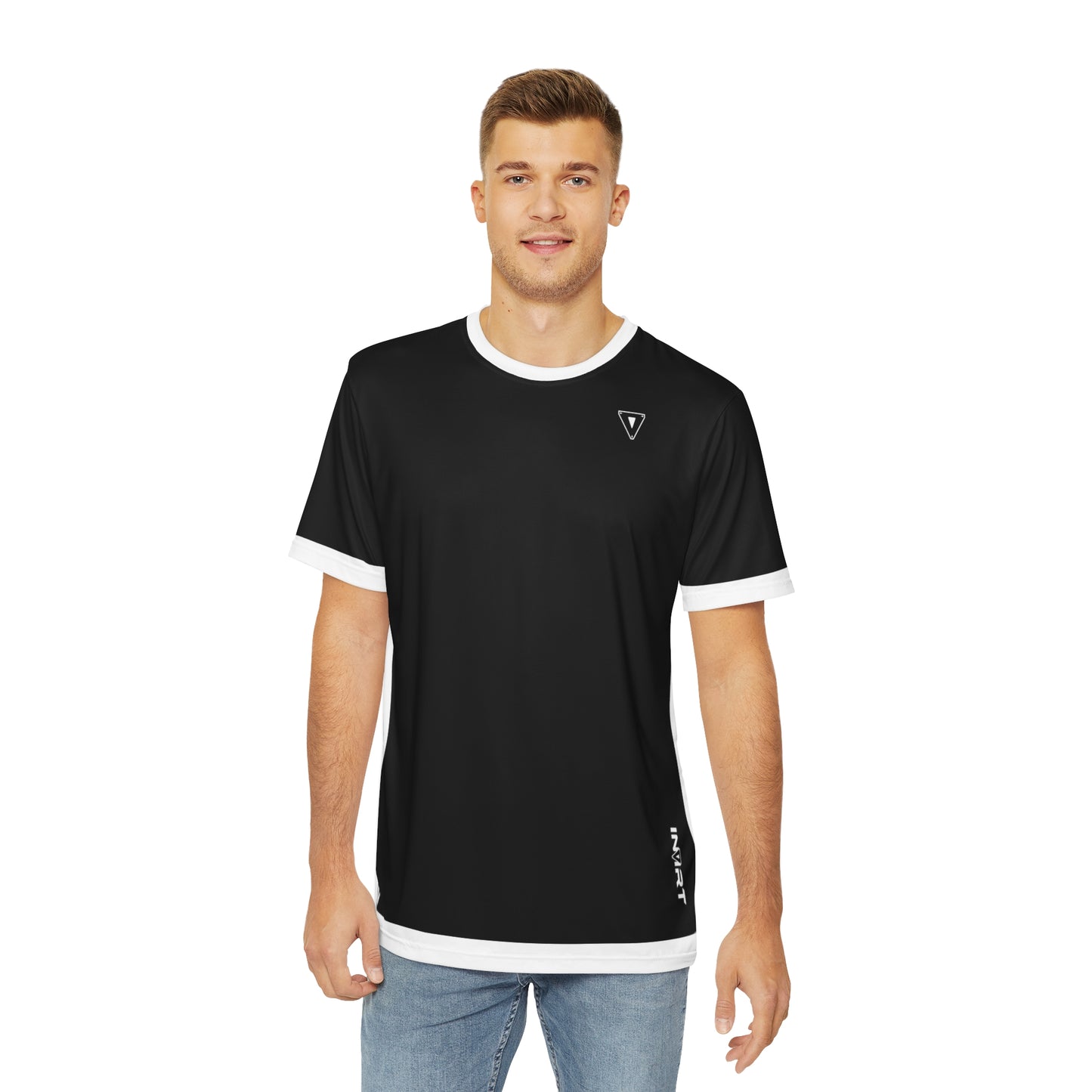 Men's Plain Cyber Black Line T Shirt V2