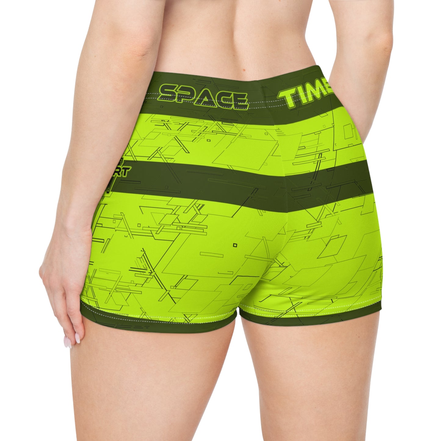 Cyber Plasma Green Fitness Shorts