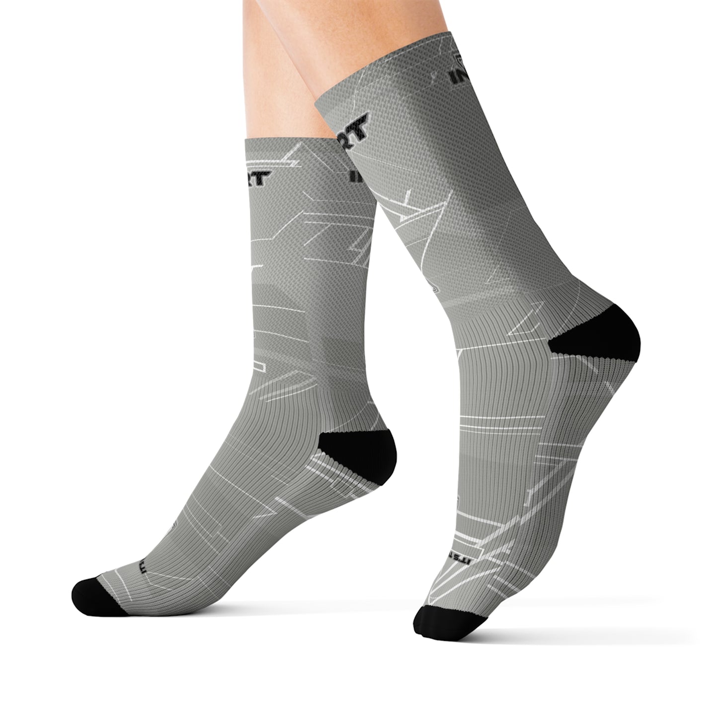 Cyber Neutral Grey Socks