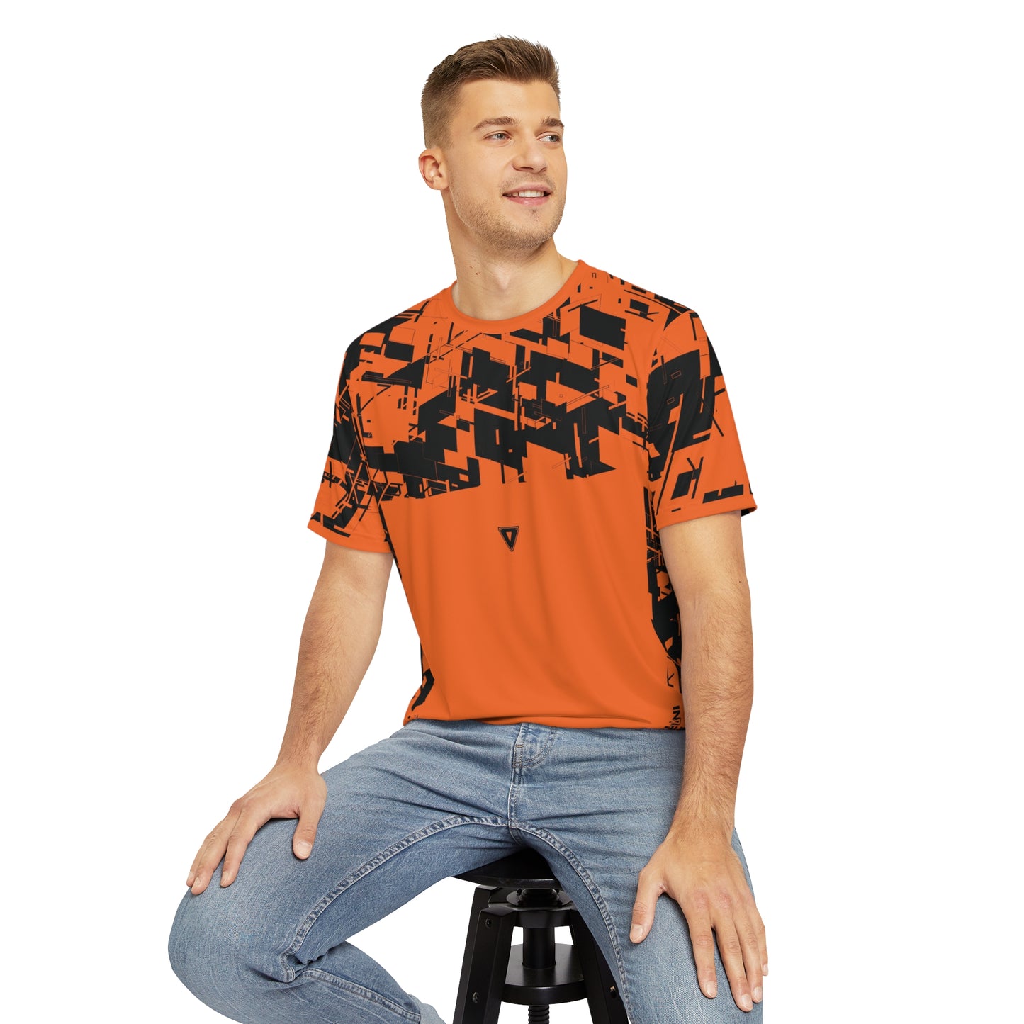 Men's Cyber Line Orange T Shirt