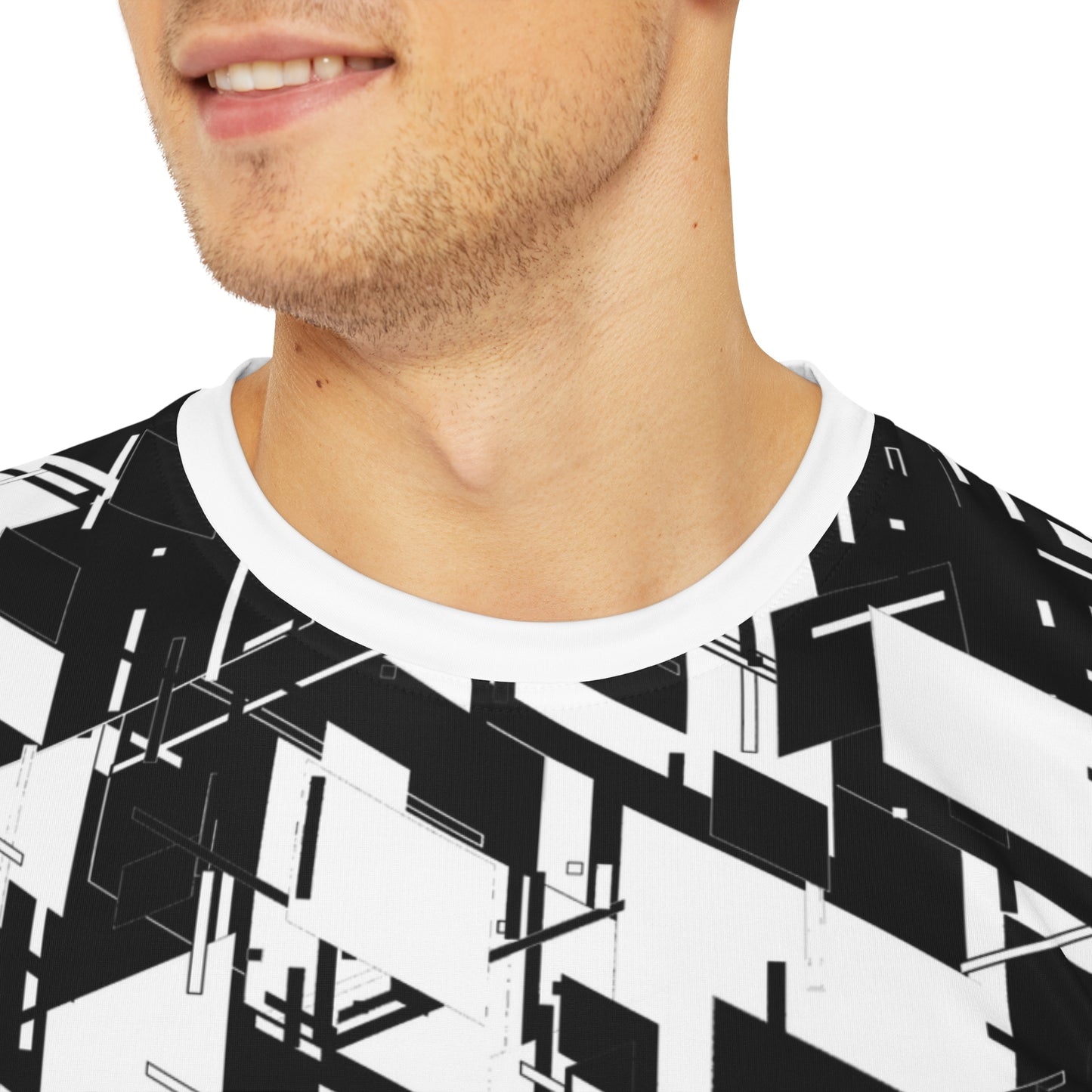 Men's Cyber Line Black T Shirt
