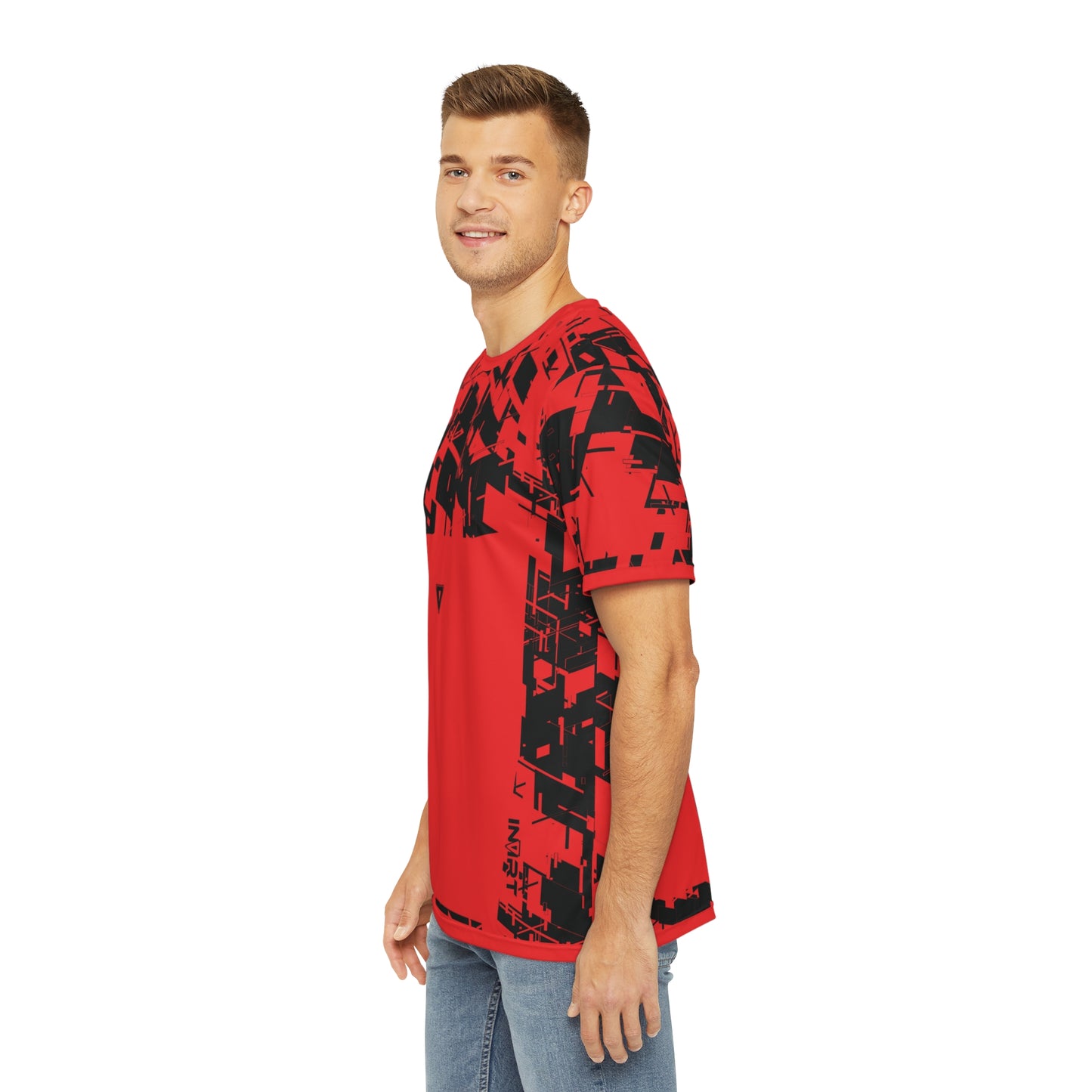 Men's Cyber Line Red T Shirt