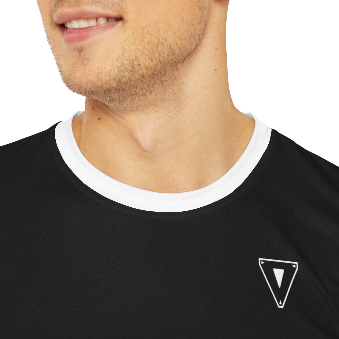 Men's Plain Cyber Black Line T Shirt V2