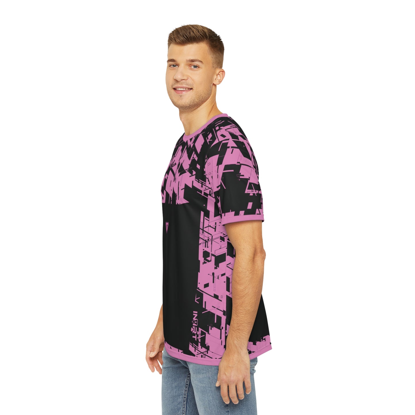 Men's Cyber Line Pink T Shirt V2