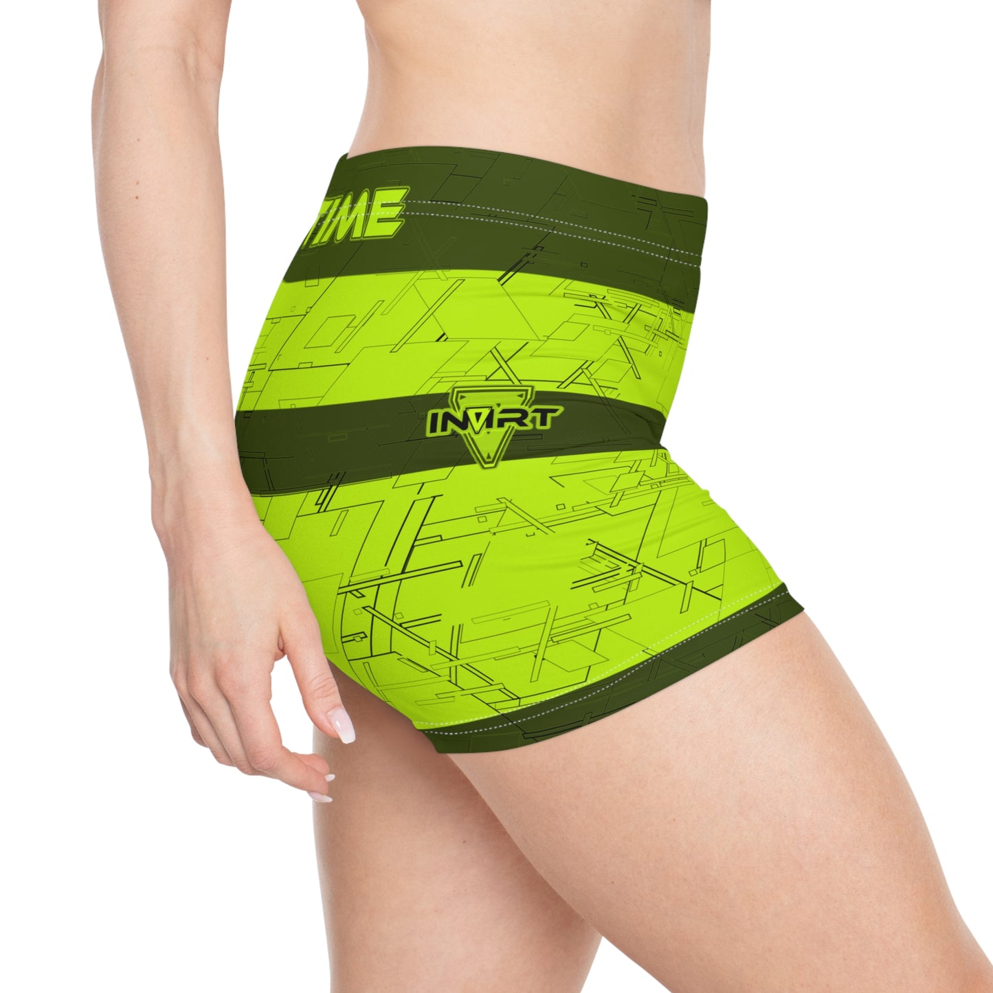 Cyber Plasma Green Fitness Shorts