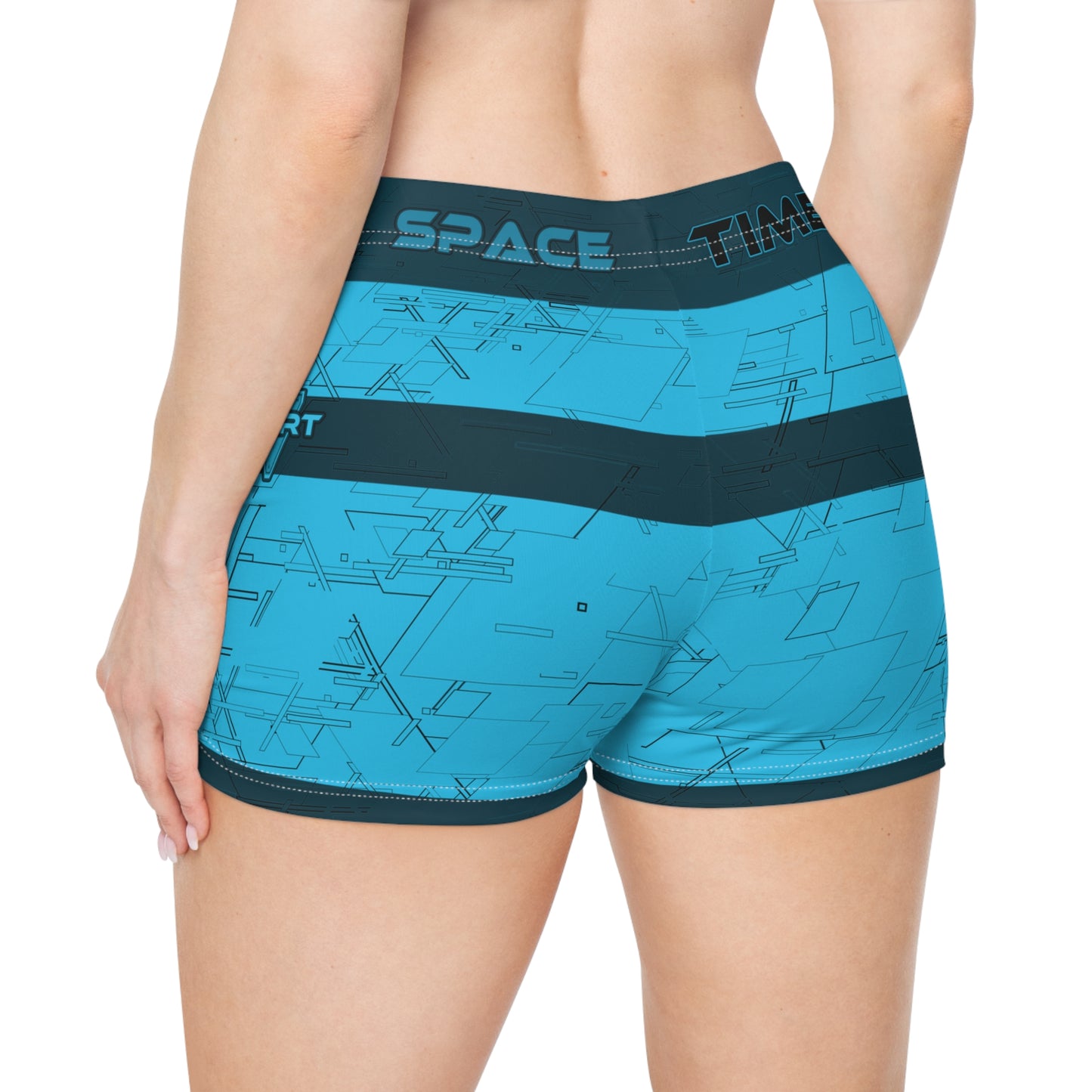 Cyber Blue Fitness Shorts