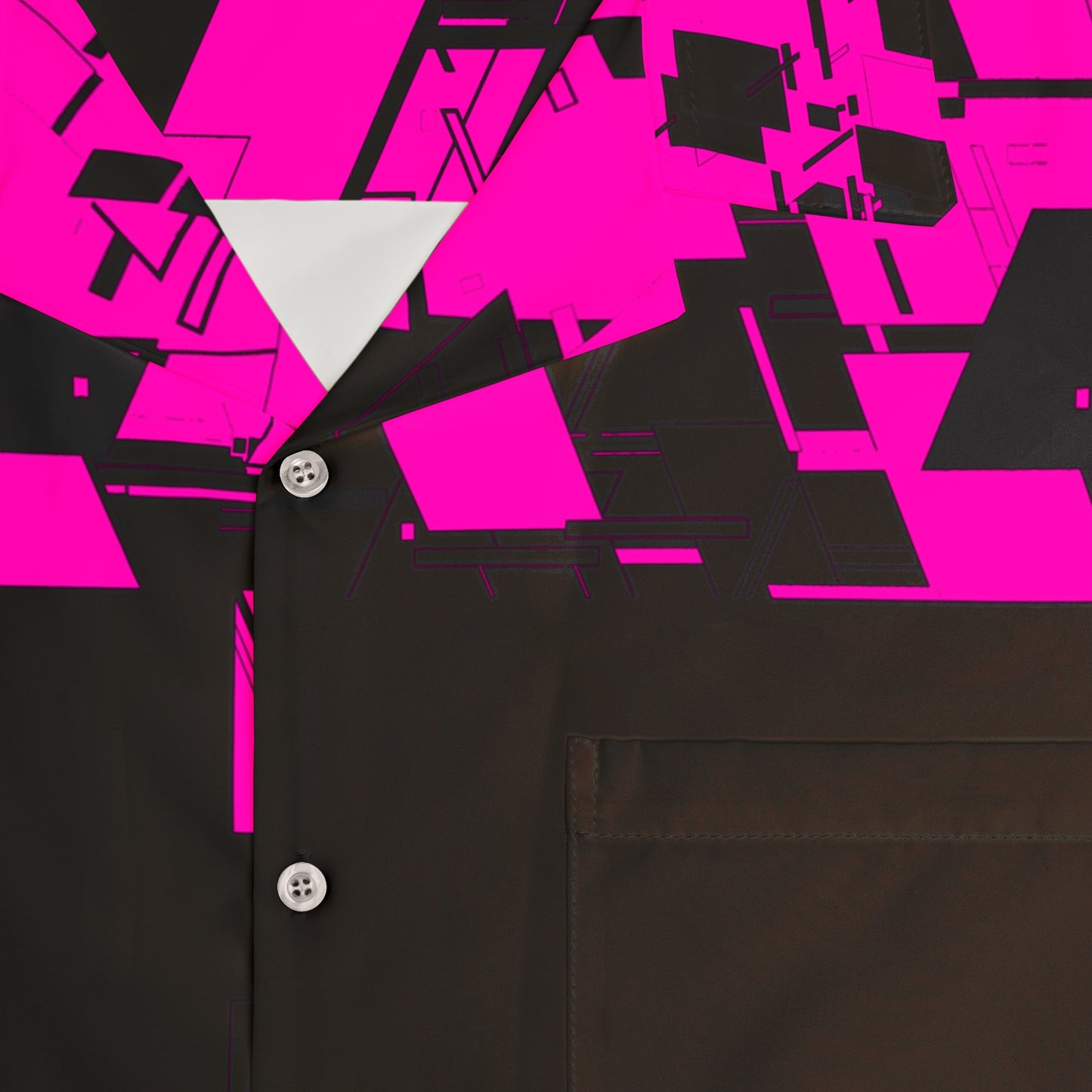 Hot Pink Cyber Button Up Shirt V2