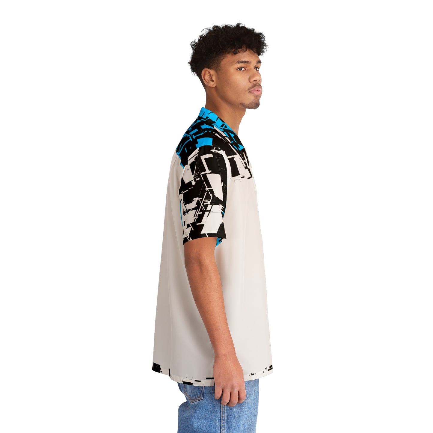 White Cyber Button Up V2