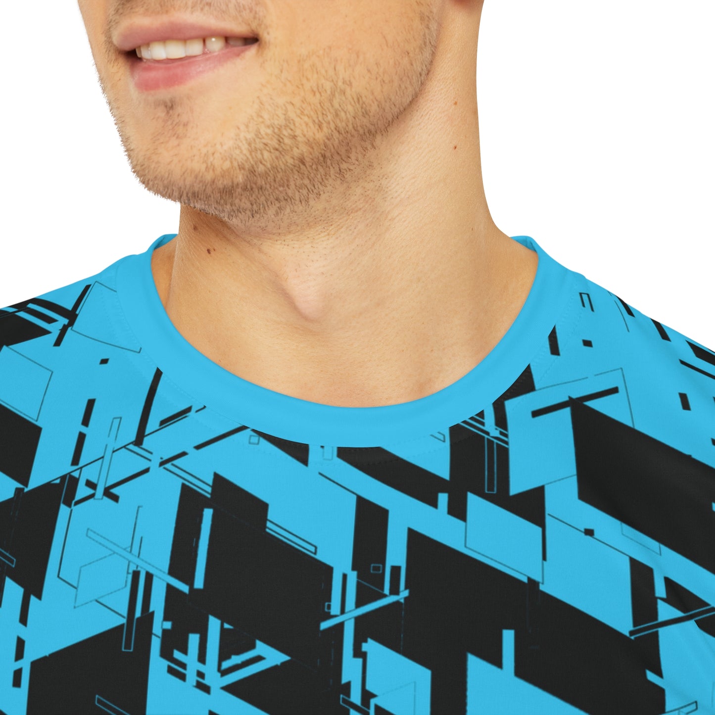 Men's Cyber Line Blue T Shirt