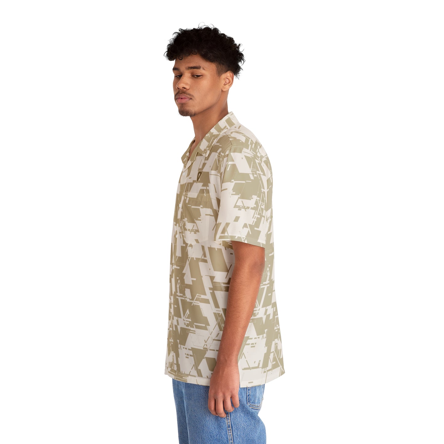 Tan Cyber-Hawaiian Shirt