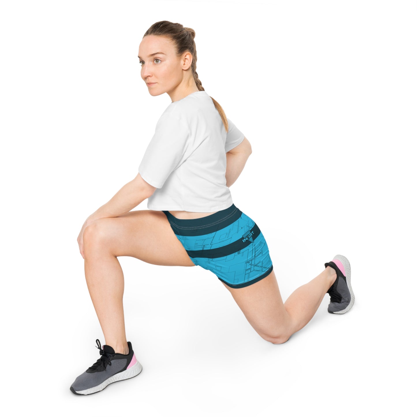 Cyber Blue Fitness Shorts