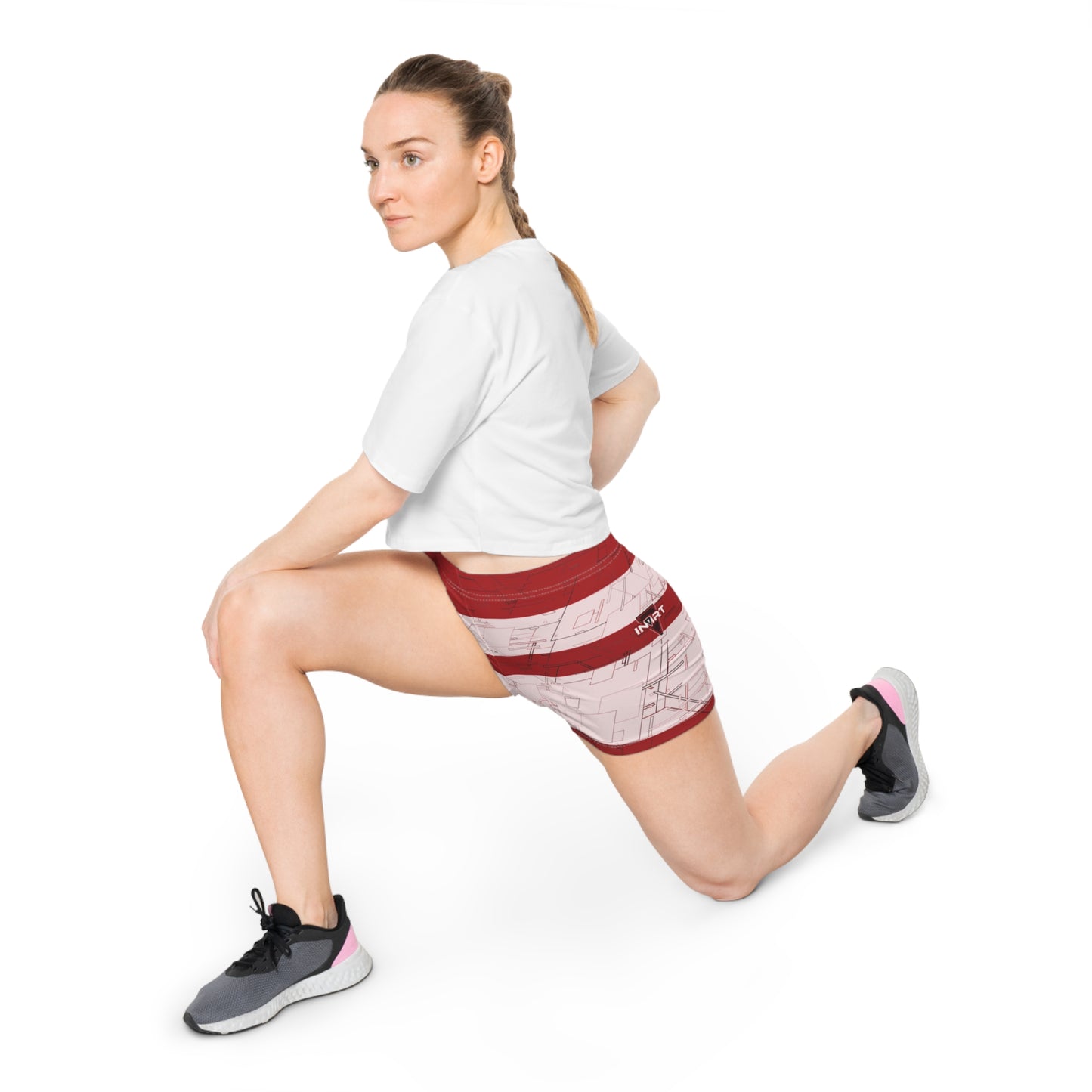 Red Colorize Fitness Shorts