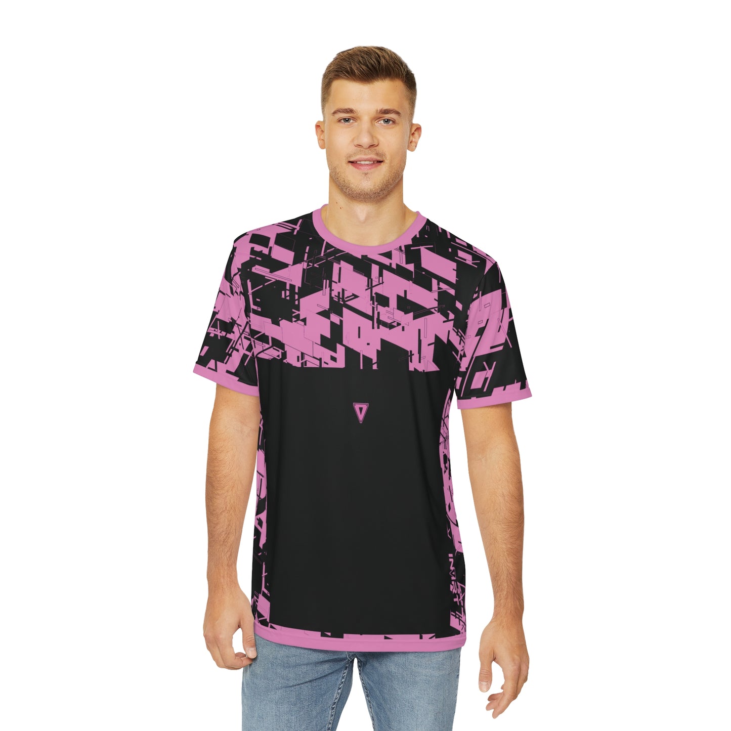 Men's Cyber Line Pink T Shirt V2