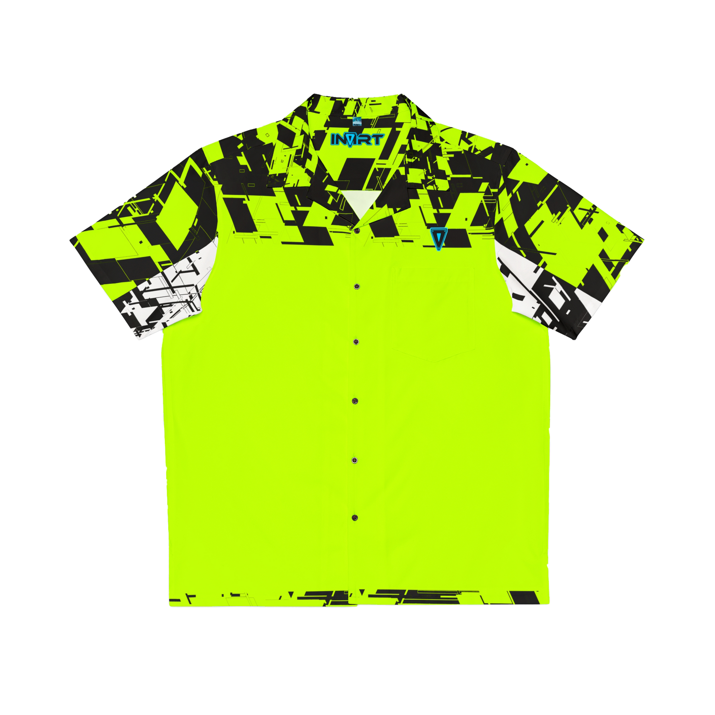 Green Plasma Cyber Button Up Shirt